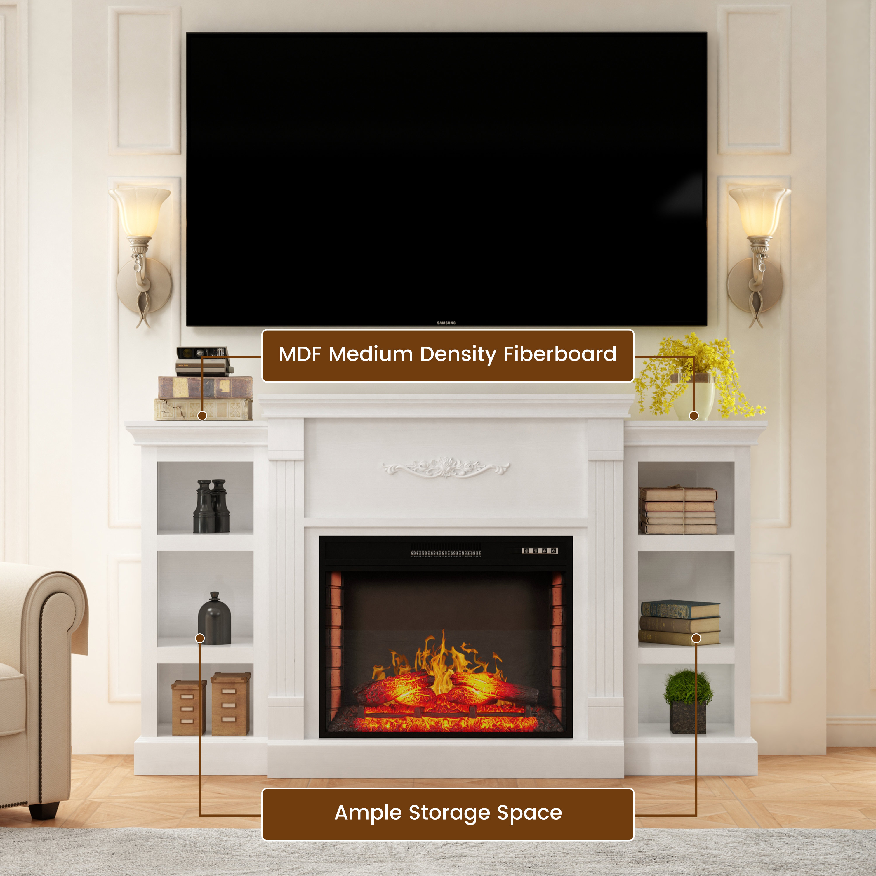 Mondawe MO-WE89176 Electric-Fireplaces - View #4