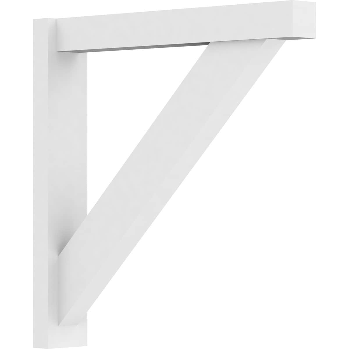 Ekena Millwork OUTP05X30X30TRA05 5-in W X 30-in D X 30-in H Traditional Architectural Grade PVC Outlooker with Block Ends