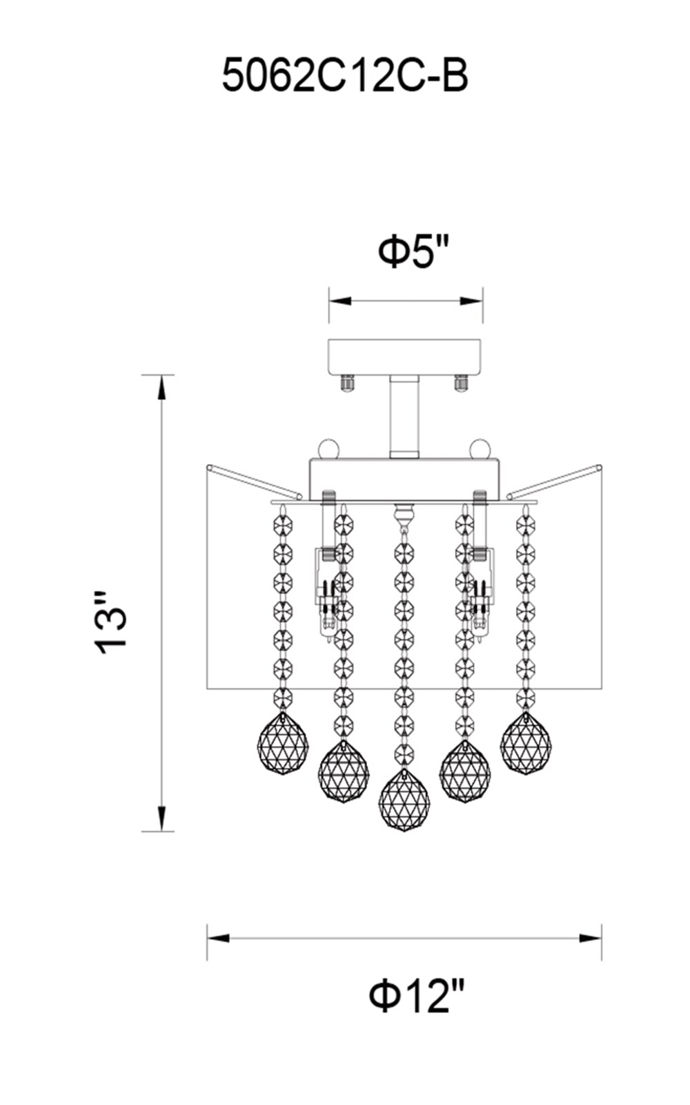 CWI Lighting 5062C12C (CLEAR + W) flushmounts - View #4
