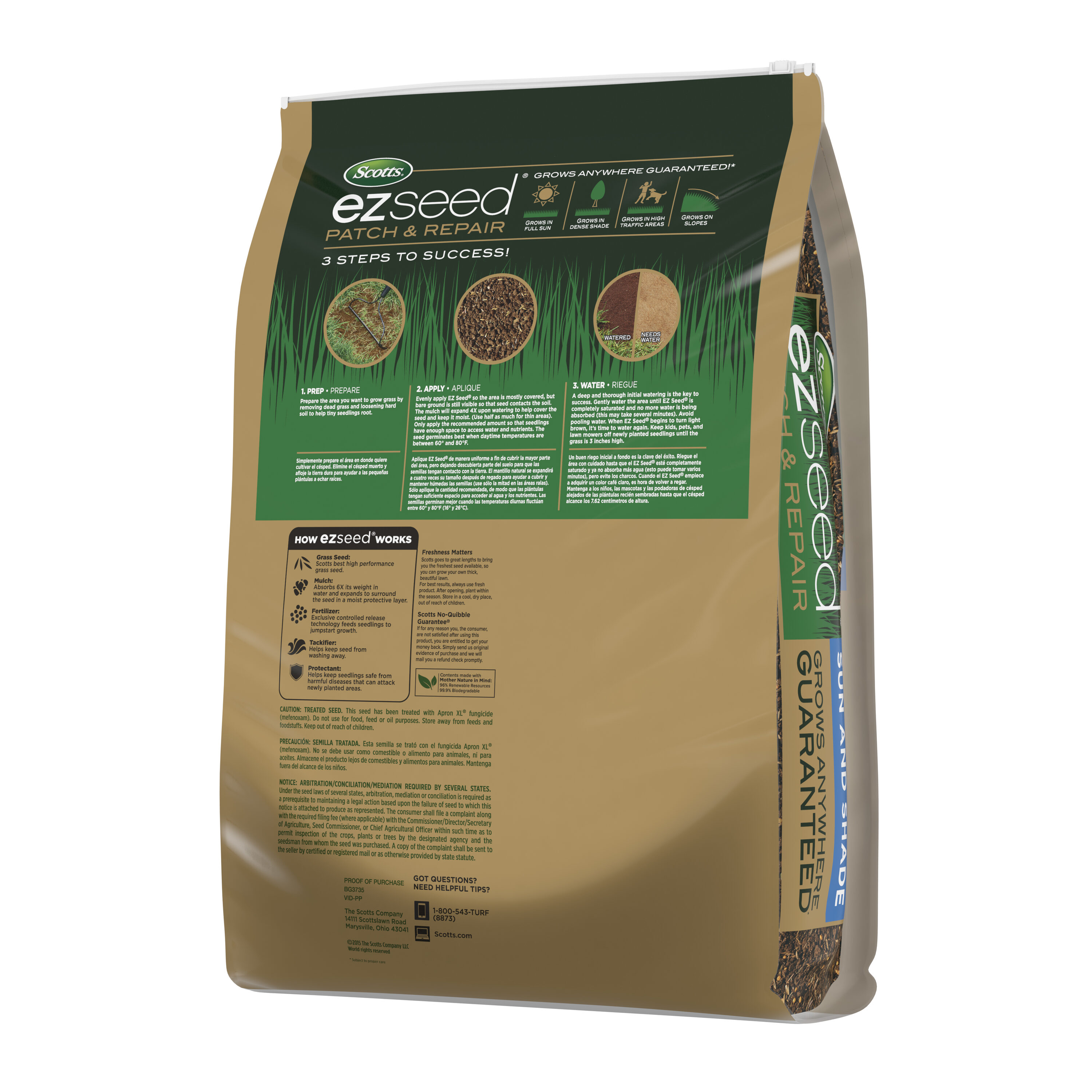 Scotts EZ Seed Patch And Repair Sun And Shade Lawn Repair Mix In The ...