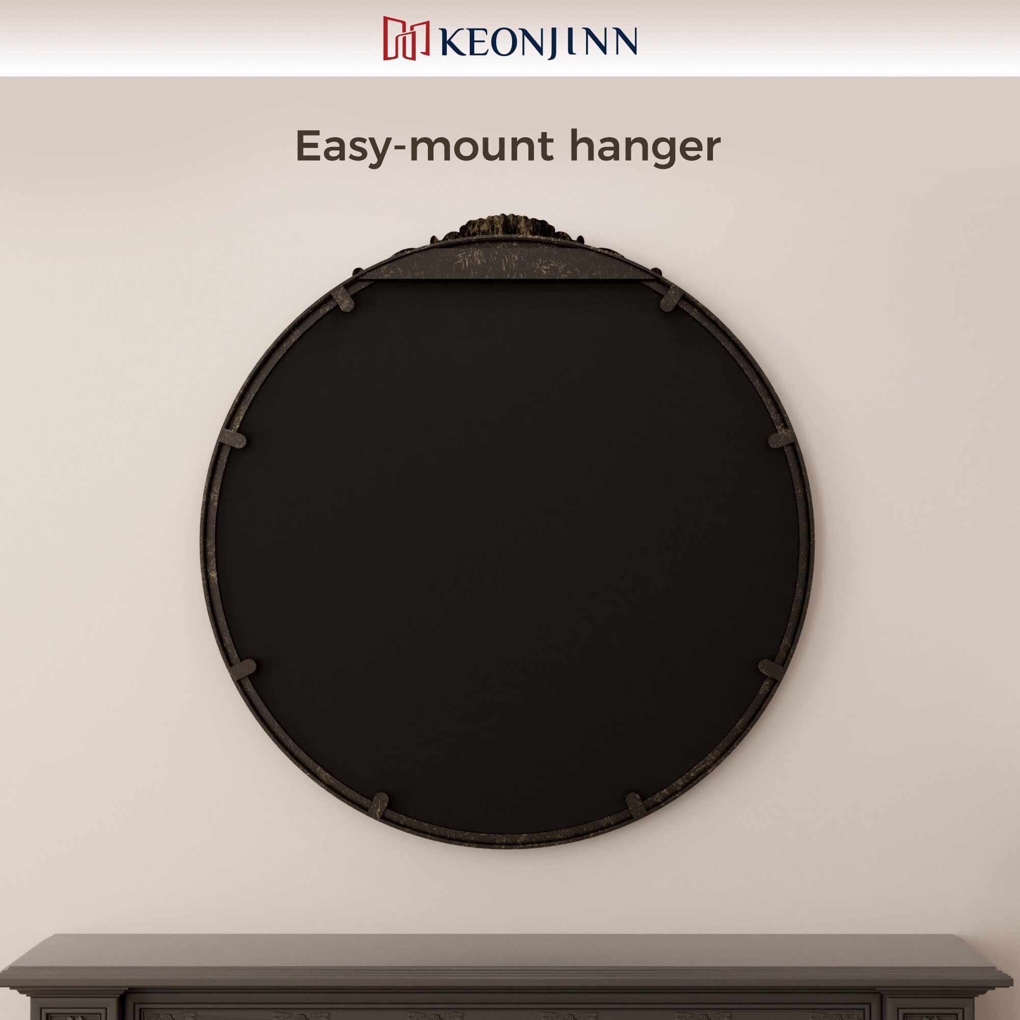 Keonjinn LW-JZ-YXFD-R91-BK Decor-Mirrors - View #6