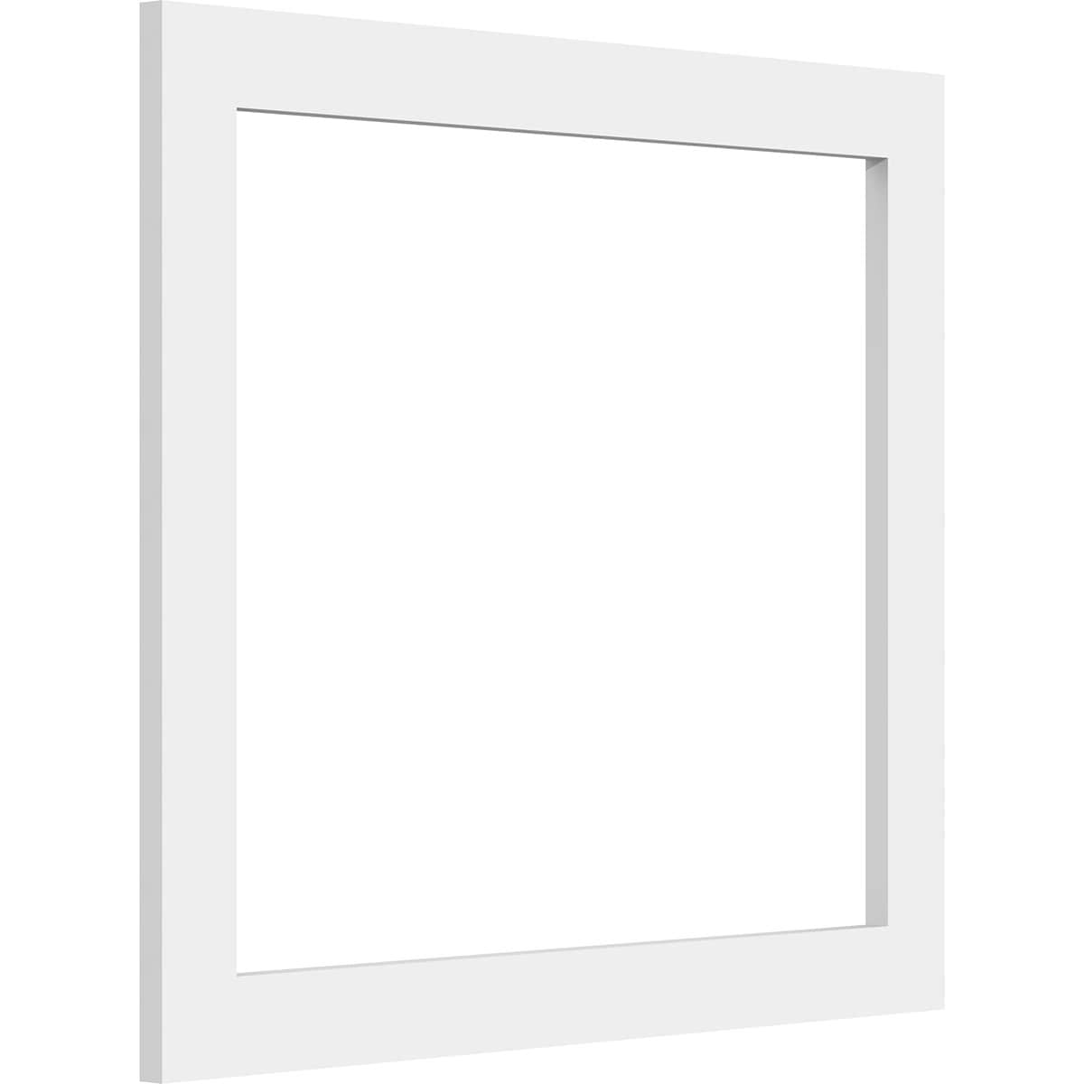 Ekena Millwork WALP18X16X037PRE 18-in x 16-in Smooth Paintable/Stainable White PVC Fretwork Wall Panel ( 2-sq ft )
