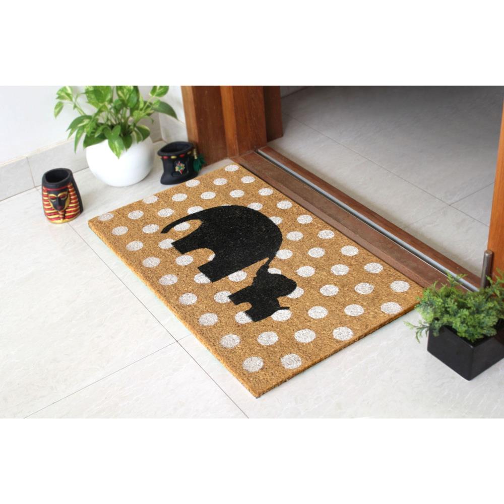 Inyahome Black and White Doormat Entrance Door Mats Indoor Outdoor