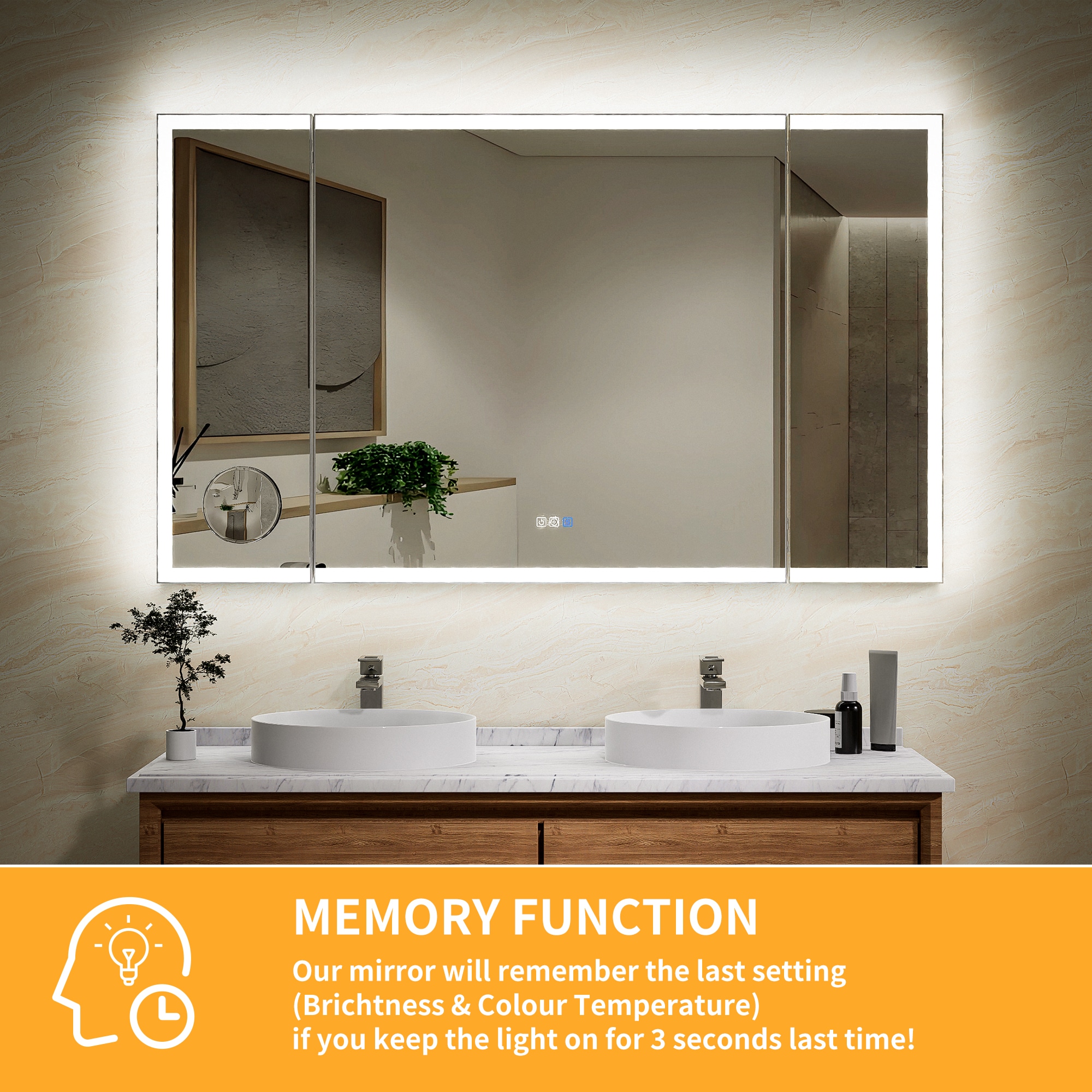 WELLFOR TO-EM-BV30WHBK Framed-Bath-Mirrors - View #16