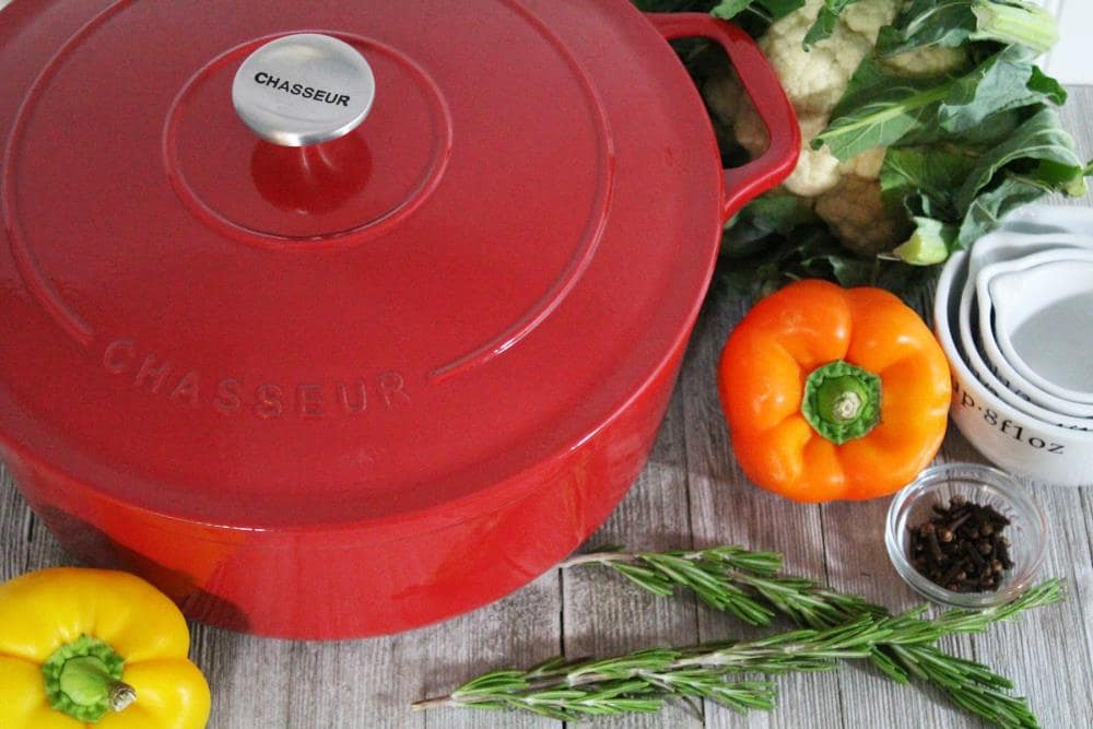 Chasseur French Enameled Cast Iron 6.25 qt. Round Dutch Oven - Red