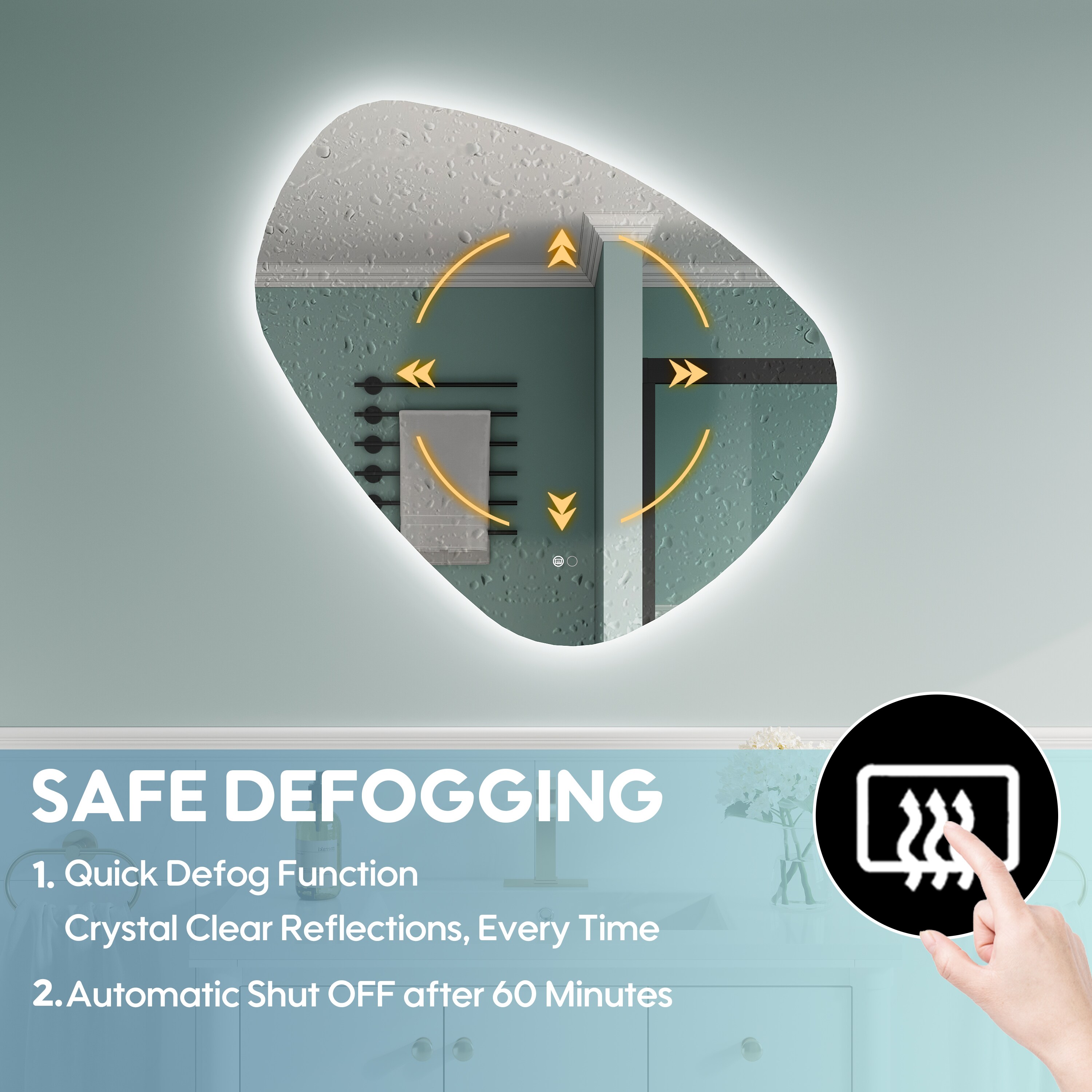 Forclover MRE-15YX3230 Framed-Bath-Mirrors - View #9