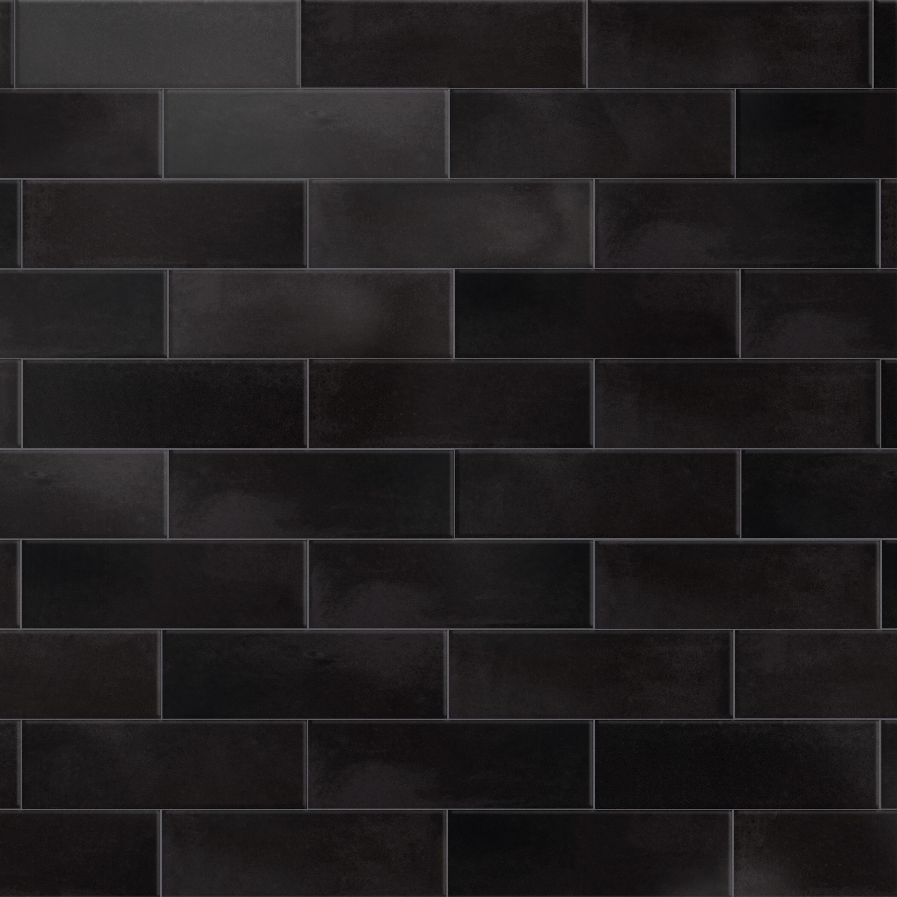 Affinity Tile WEQ6CCGBHT Coco Black Hat 2-in x 6-in Glossy Porcelain Subway Wall Tile (5.94-sq. ft/ Carton)