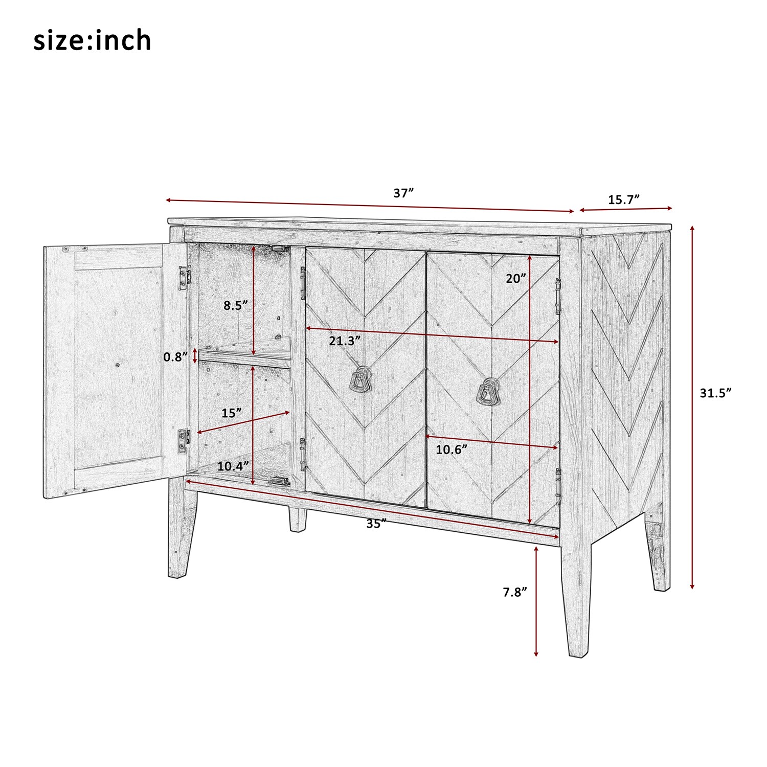SINOFURN SYA020146BN Console-Sofa-Tables - View #4