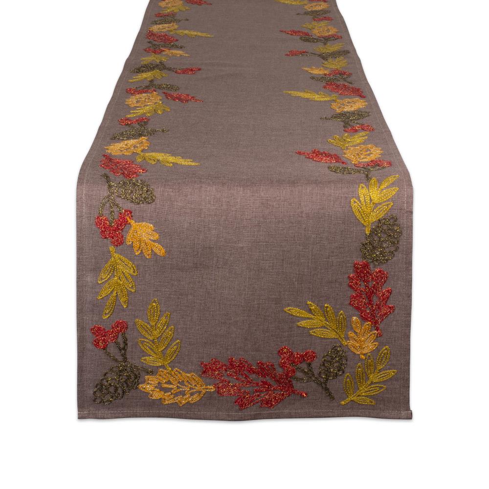 DII CAMZ10647 Shimmering leaves Table runner