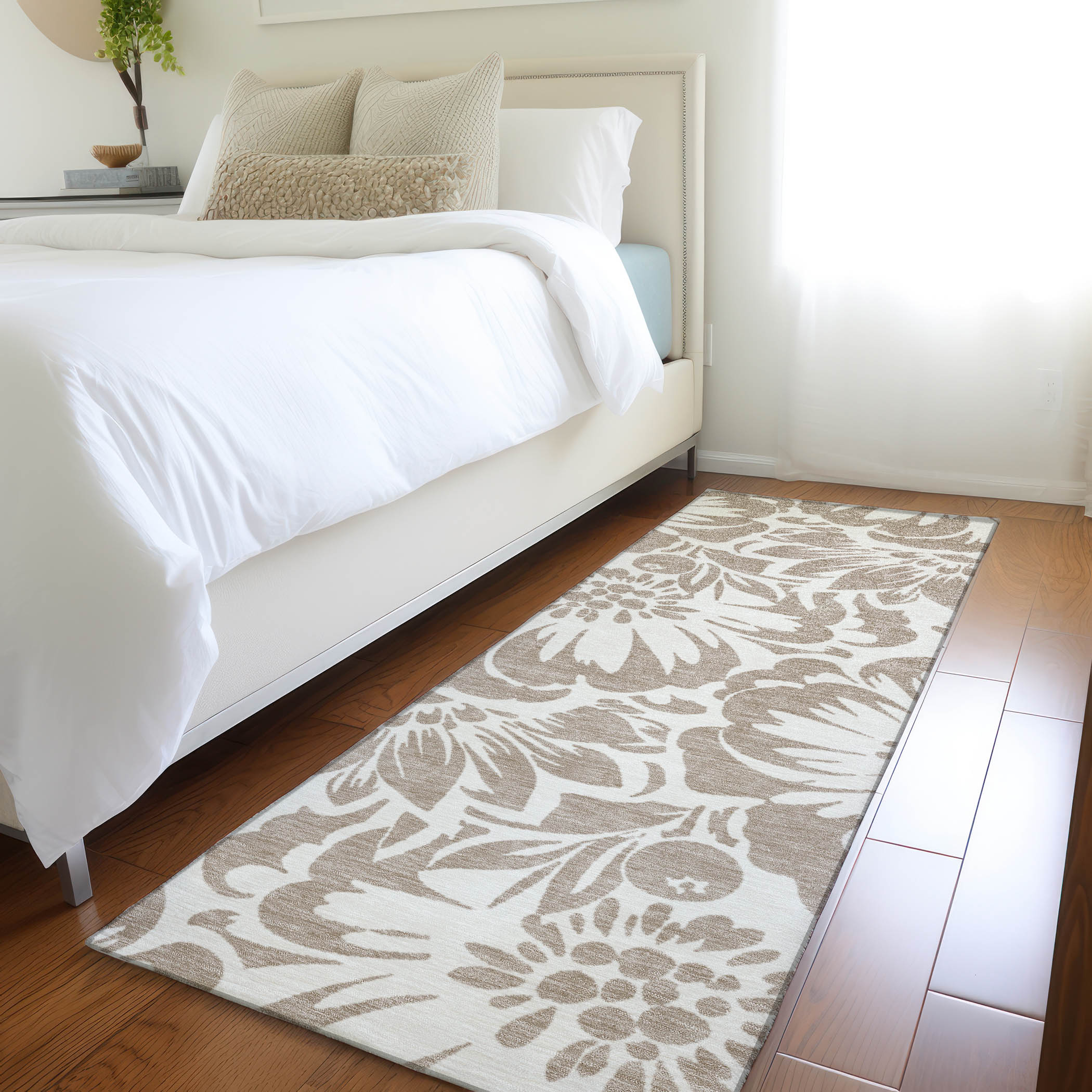 Addison Rugs ACN551TP2X8 Chantille ACN551TP 2 x 7 (ft) Polyester Taupe Rectangular Indoor/Outdoor Abstract Farmhouse/Cottage Machine washable Area rug