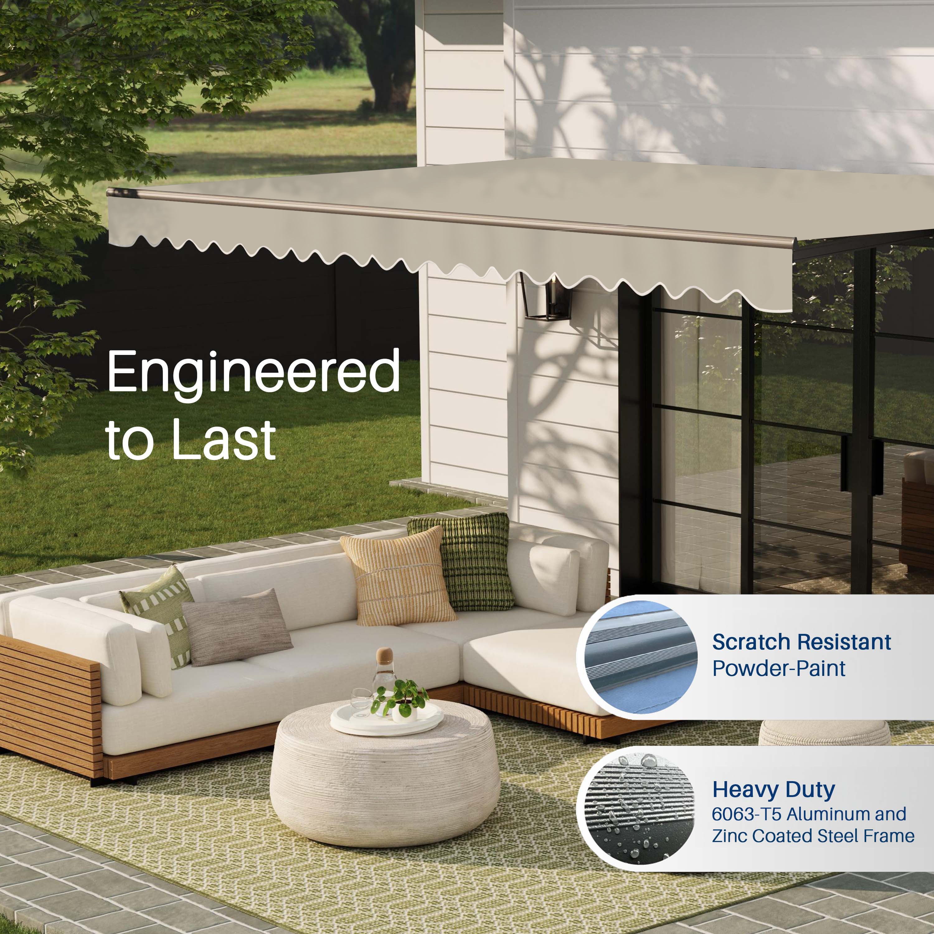 ALEKO ABM13X10IVORY29-LO awnings - View #4