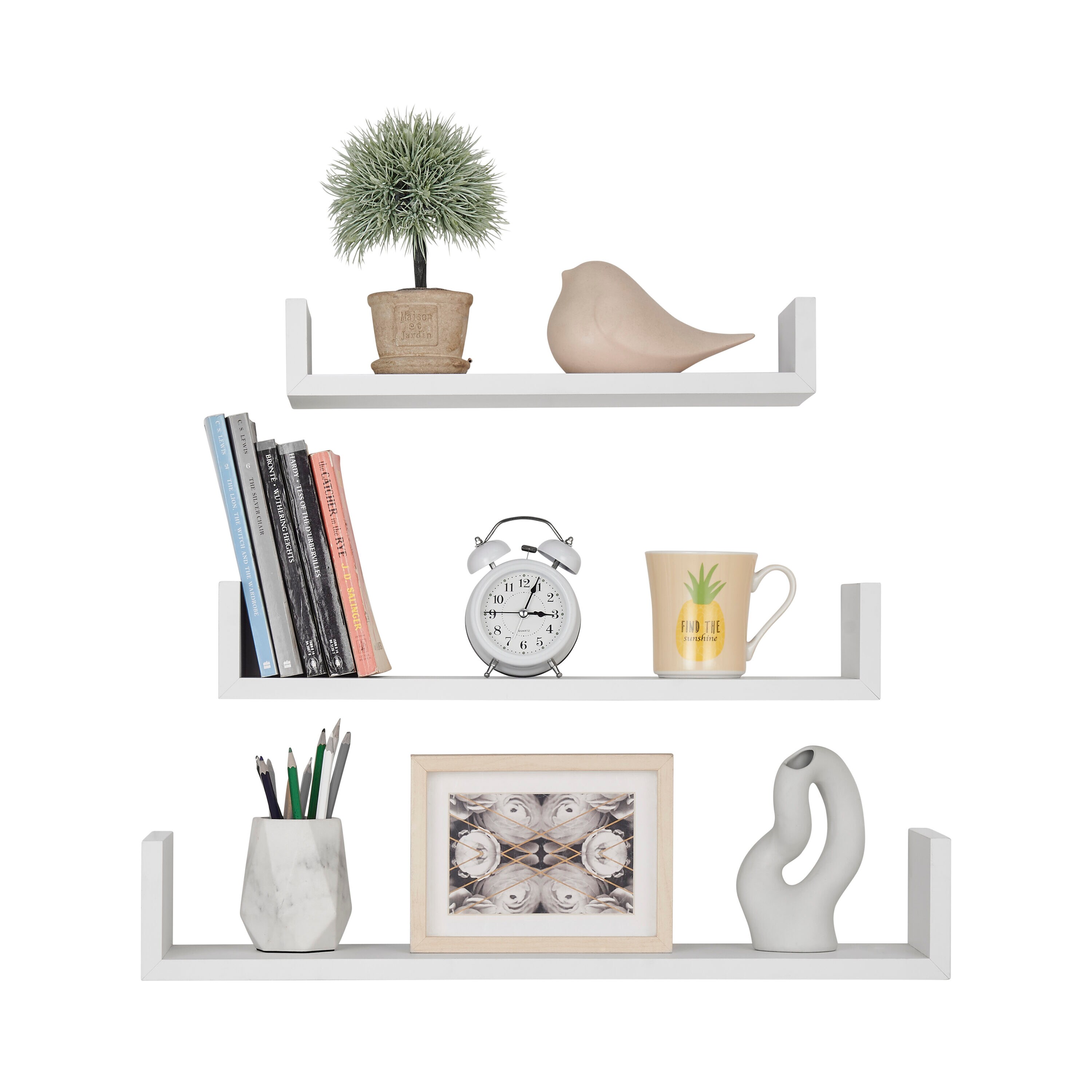 Danya B. XF22039WH Wall-Mounted-Shelving - View #11