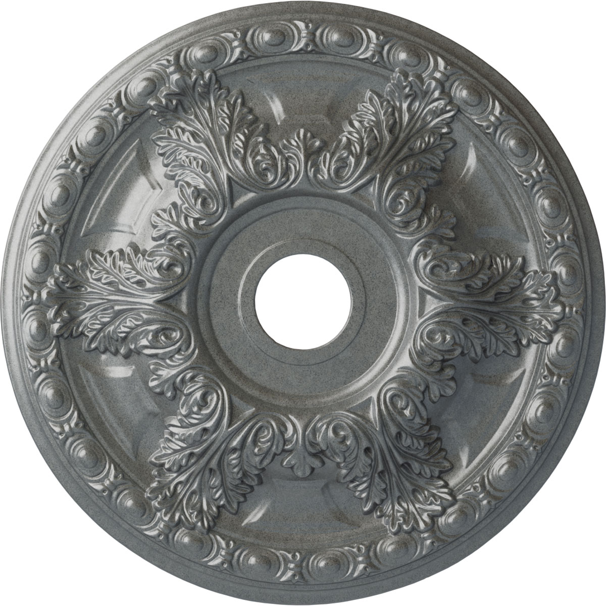 Ekena Millwork CM23GAPLS Granada 23.375-in W x 23.375-in L Painted Platinum Polyurethane Whole Ceiling Medallion