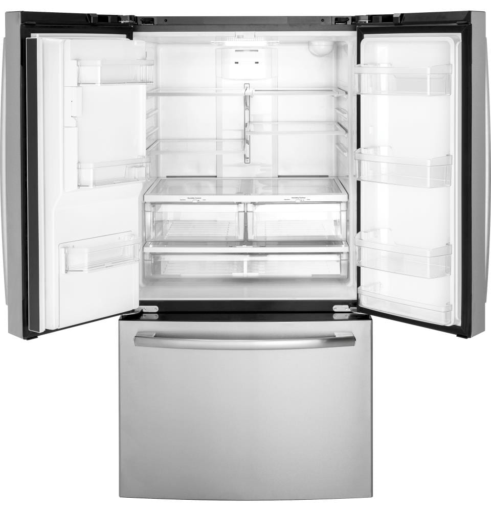 GE 25.6-cu ft French Door Refrigerator with Ice Maker (Stainless Steel ...