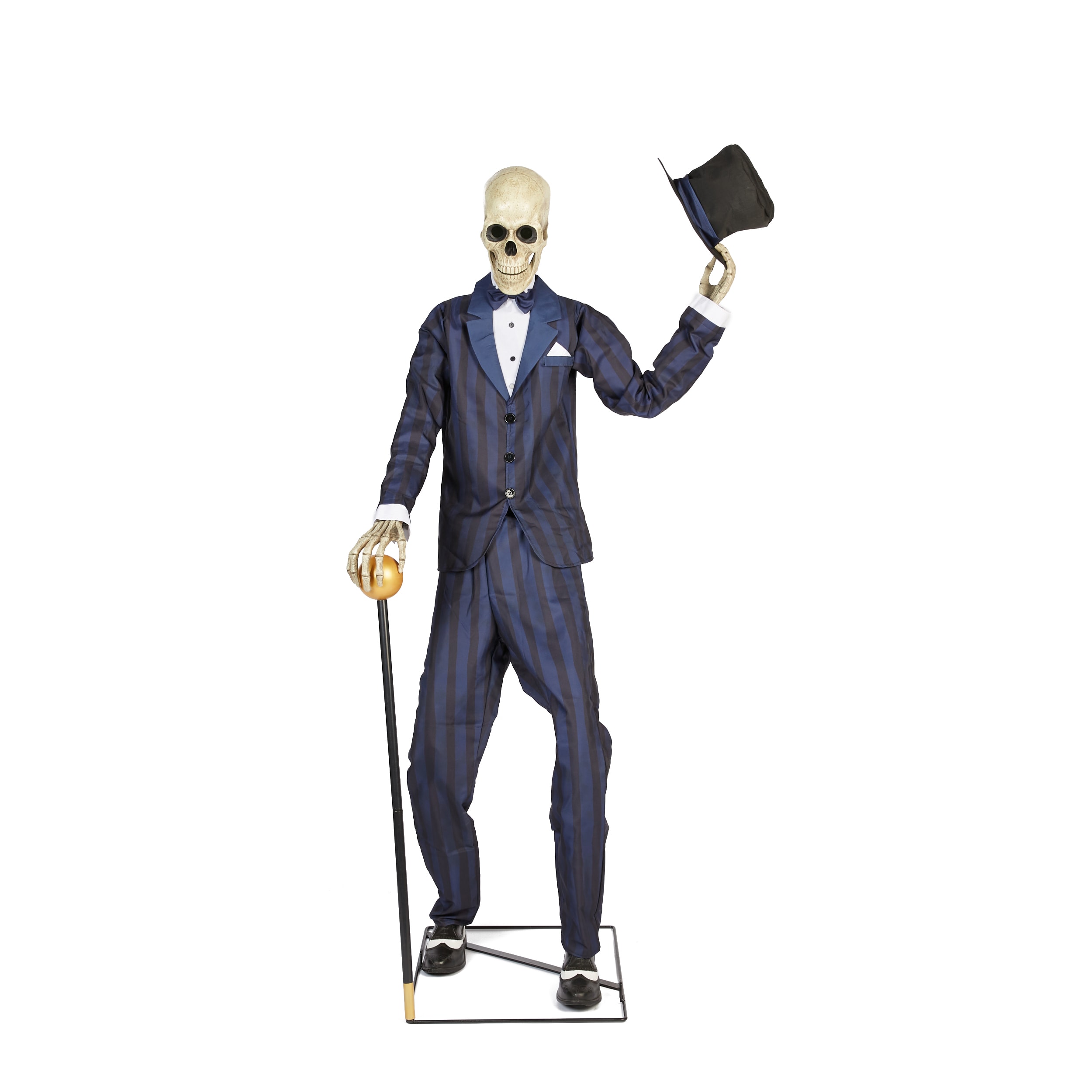 6FT Gentleman Skeleton Animatronic Halloween Prop, Skeleton Decorations in  2023