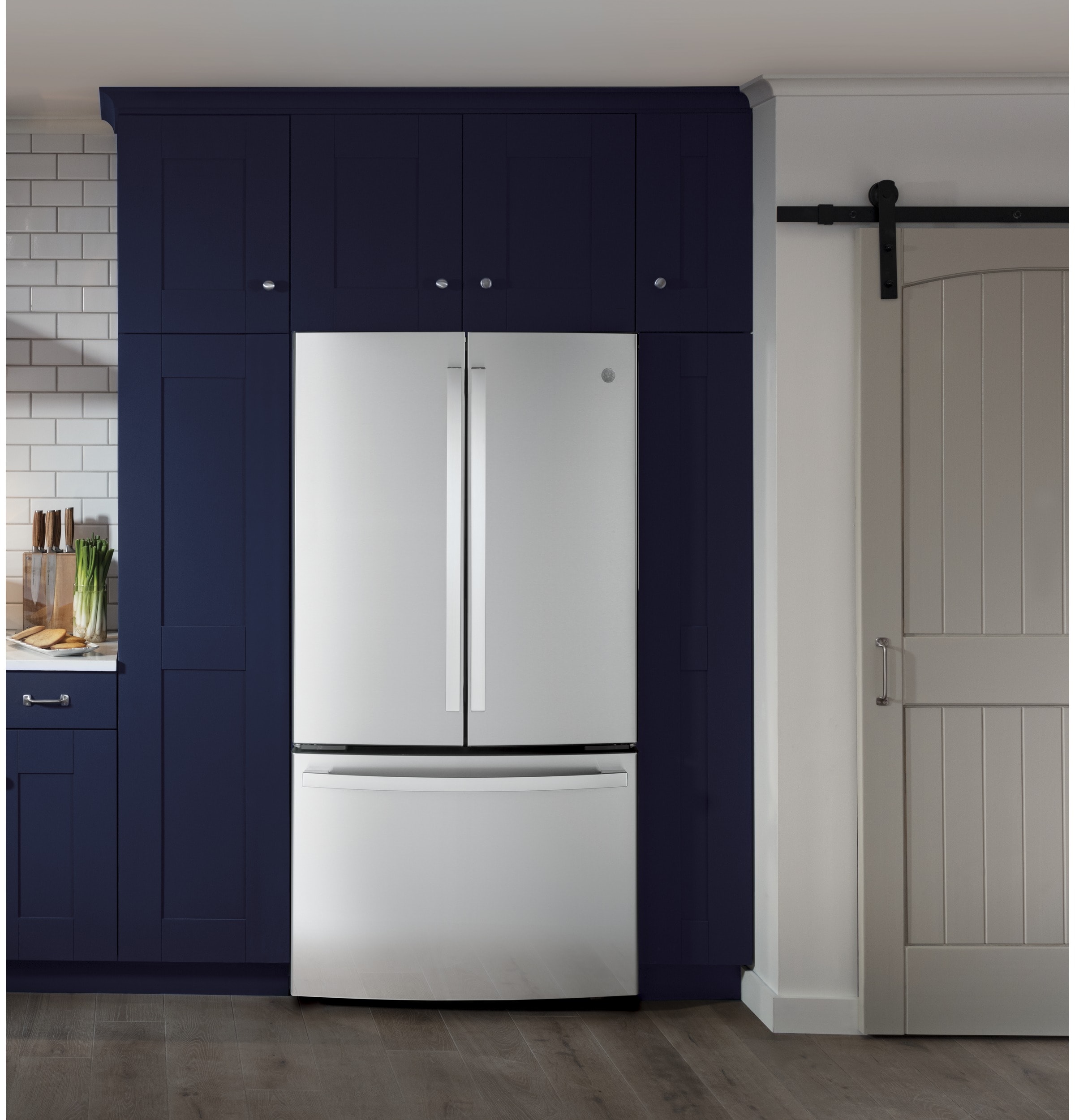 GE Profile - PWE23KYNFS - GE Profile™ ENERGY STAR® 23.1 Cu. Ft.  Counter-Depth French-Door Refrigerator-PWE23KYNFS