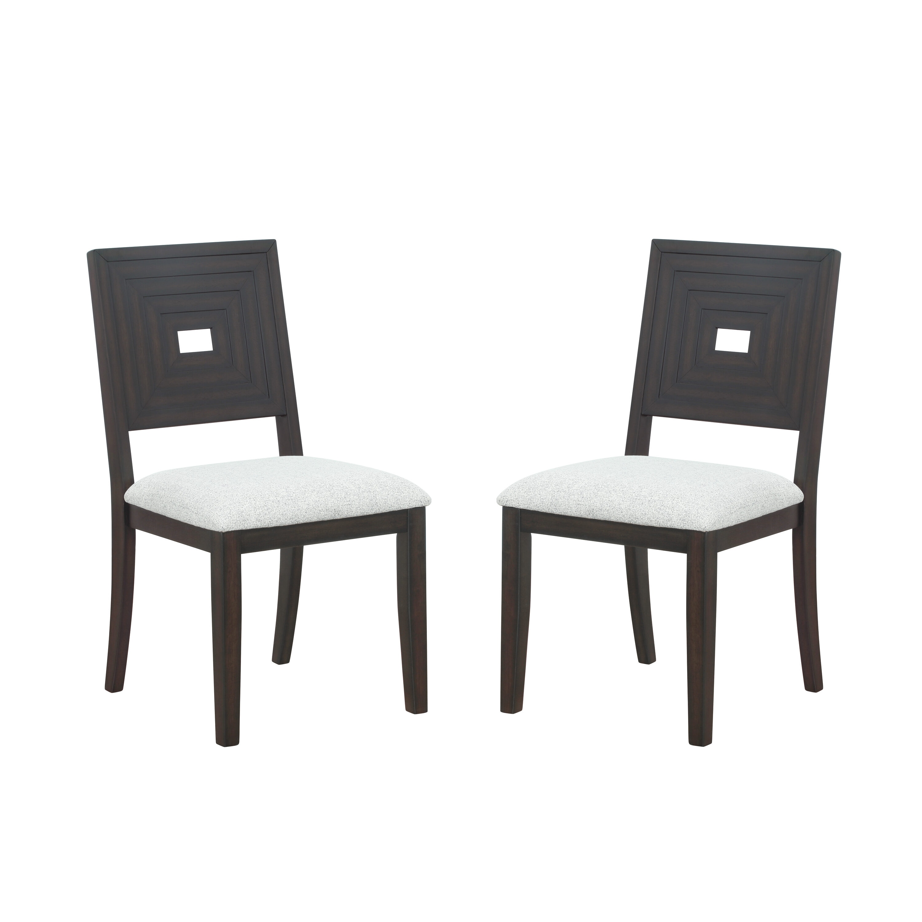 Linon PLWS823 Set of 2 Woven Upholstered Dining Side Chair (Wood Frame)
