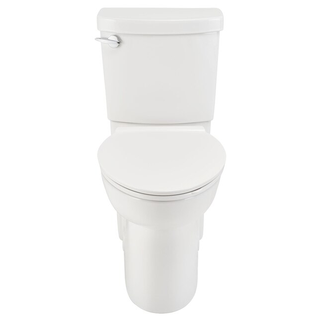 American Standard Clean White Elongated Chair Height 2 Piece Watersense Toilet 12 In Rough Size Ada Compliant The Toilets Department At Com - How To Remove American Standard Toilet Seat For Cleaning