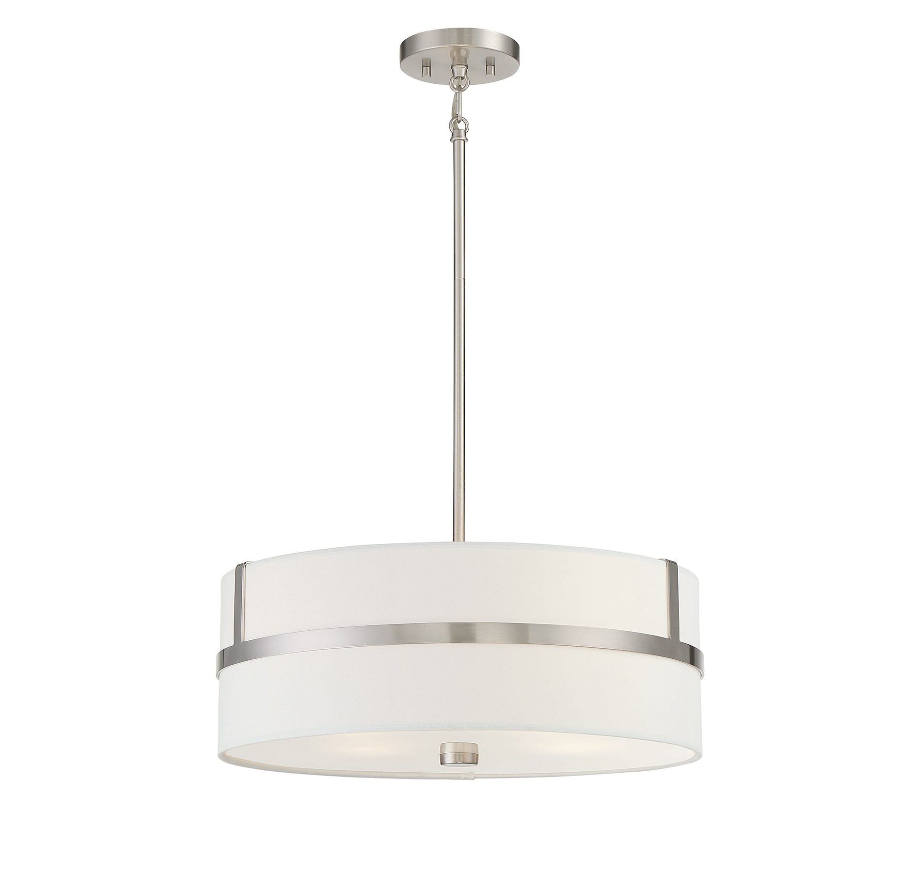 Meridian Lite Trends M70102BN Meridian 4 -Light Brushed Nickel Modern/contemporary Drum Medium Hanging Pendant light