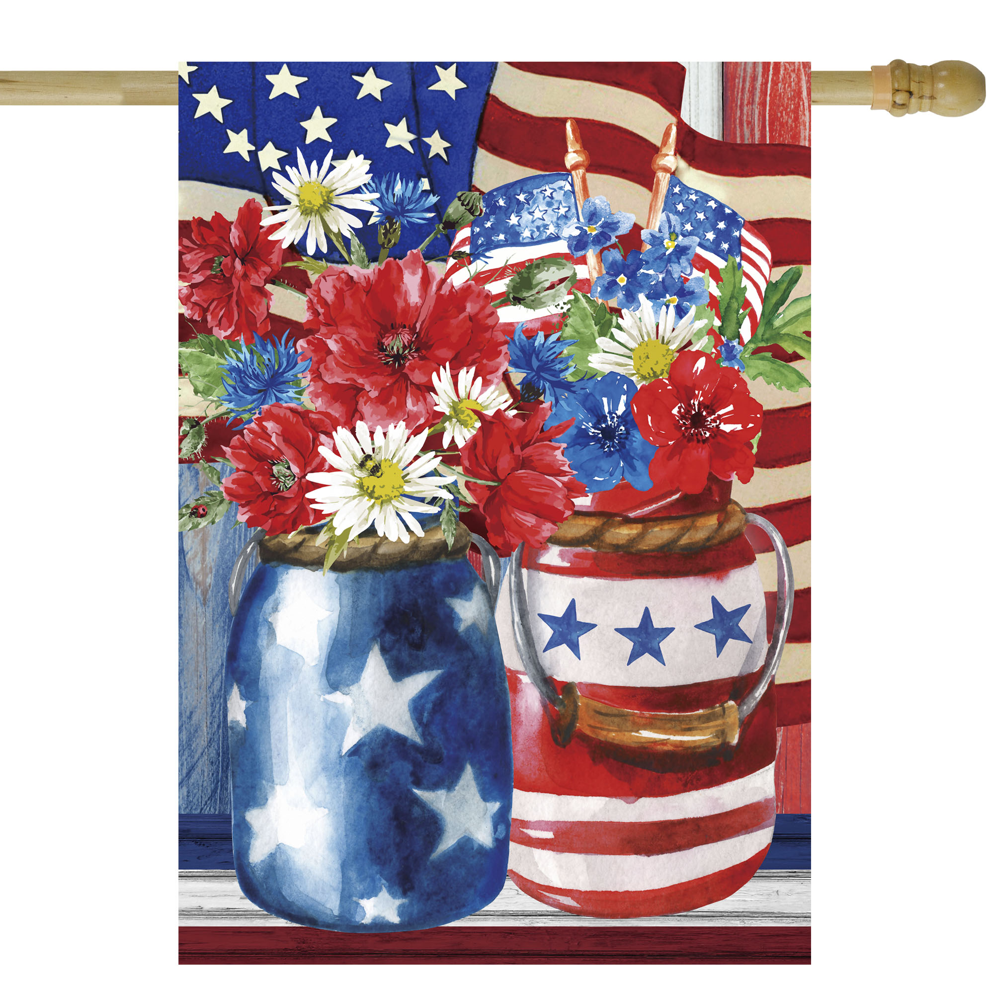 Northlight 35126864 2.3-ft W x 3.3-ft H 4th of July Flag