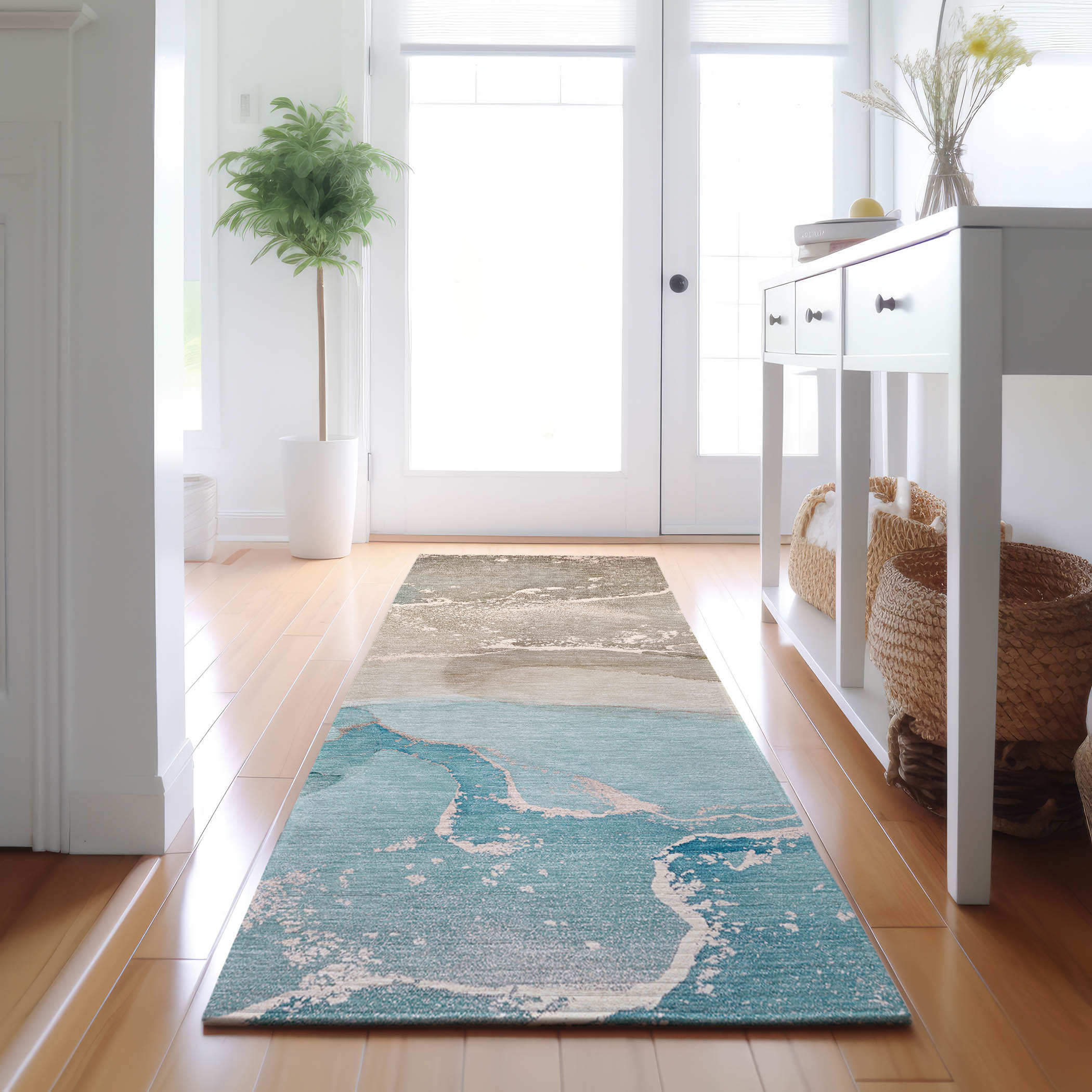 Addison Rugs AMF501RD2X8 Mayfield AMF501RD 2 x 7 (ft) Loomed Polyester Red Rectangular Indoor Abstract Machine washable Area rug