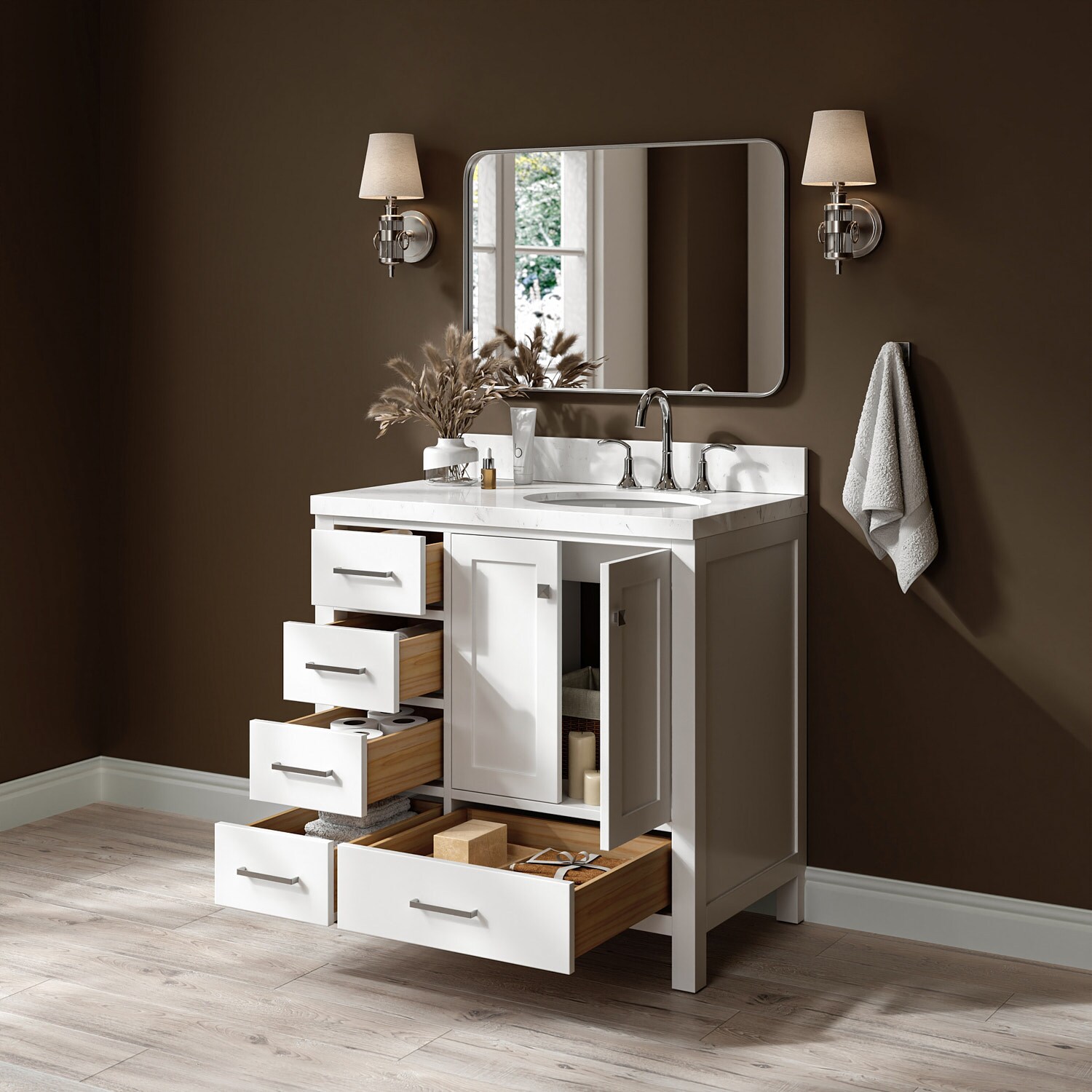 ARIEL A036SRCQOVOWHT Bath-Vanity-Combo - View #3