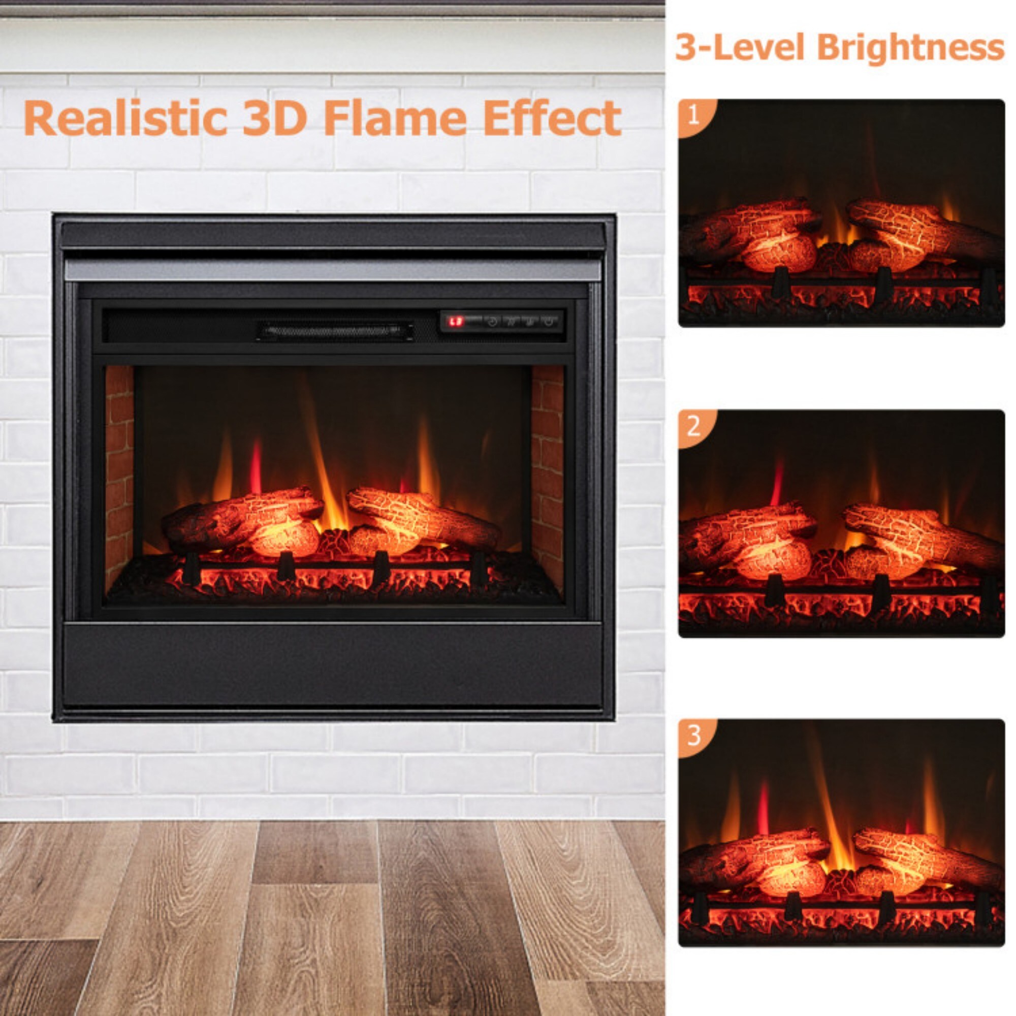 LUCKY ONE LO-FP10251USBK Electric-Fireplaces - View #6