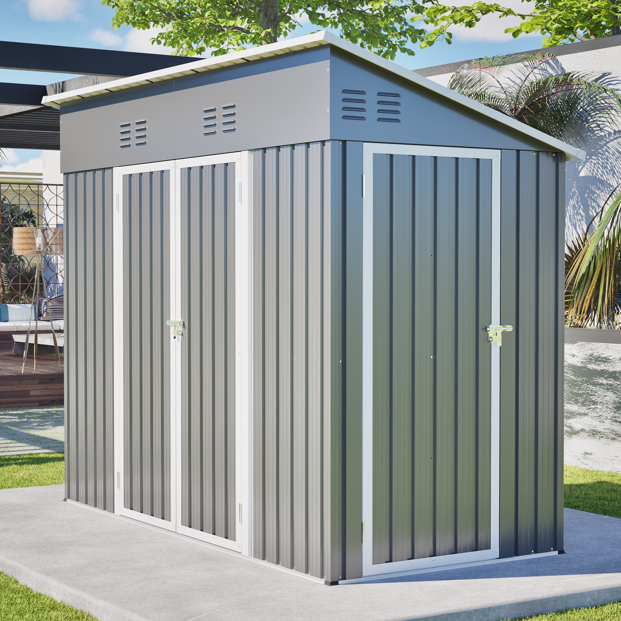 Huluwat P1-05S00130 Metal-Storage-Buildings-Sheds - View #7