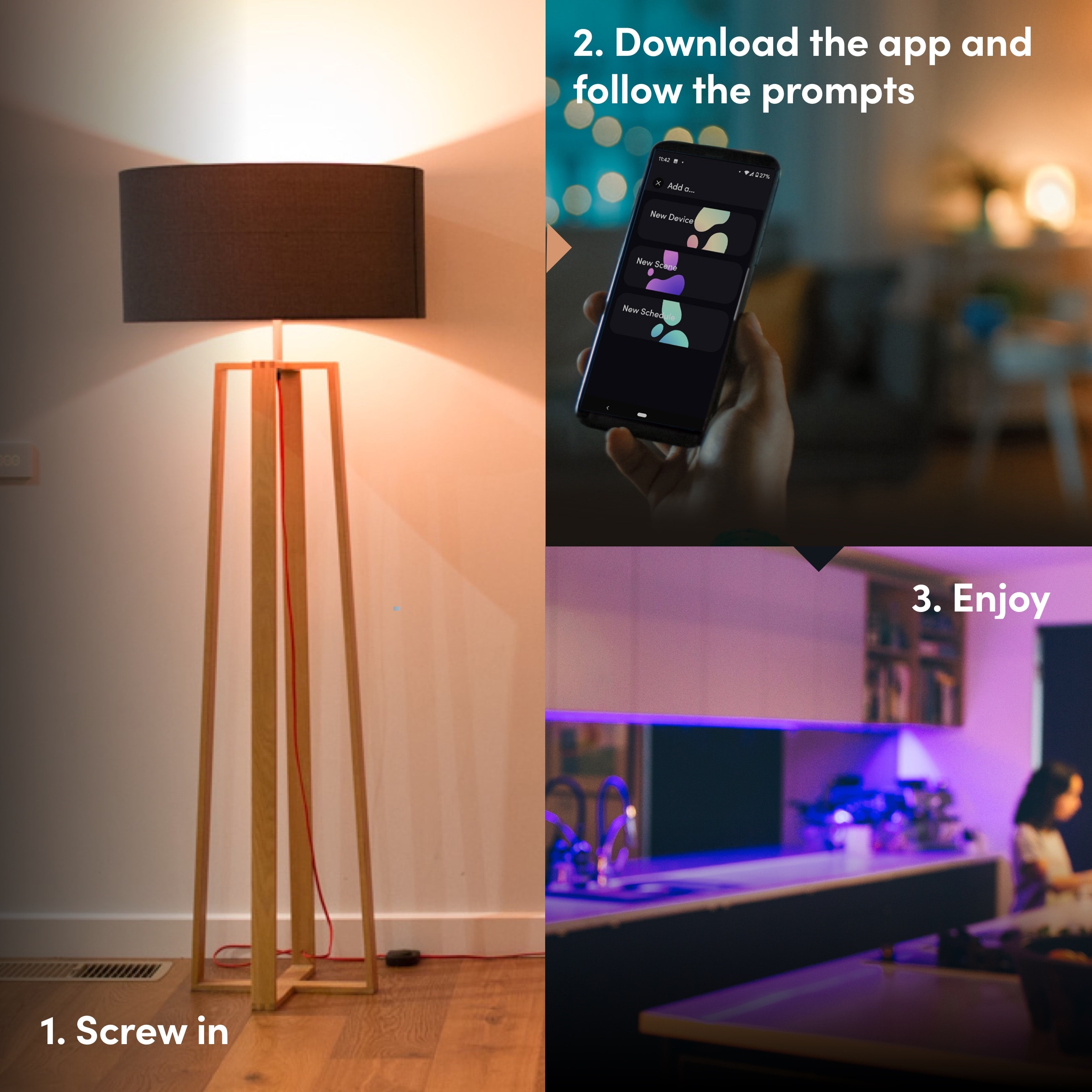 LIFX Matter Certified 75 -Watt EQ A19 Multicolor Medium screw base E26 ...