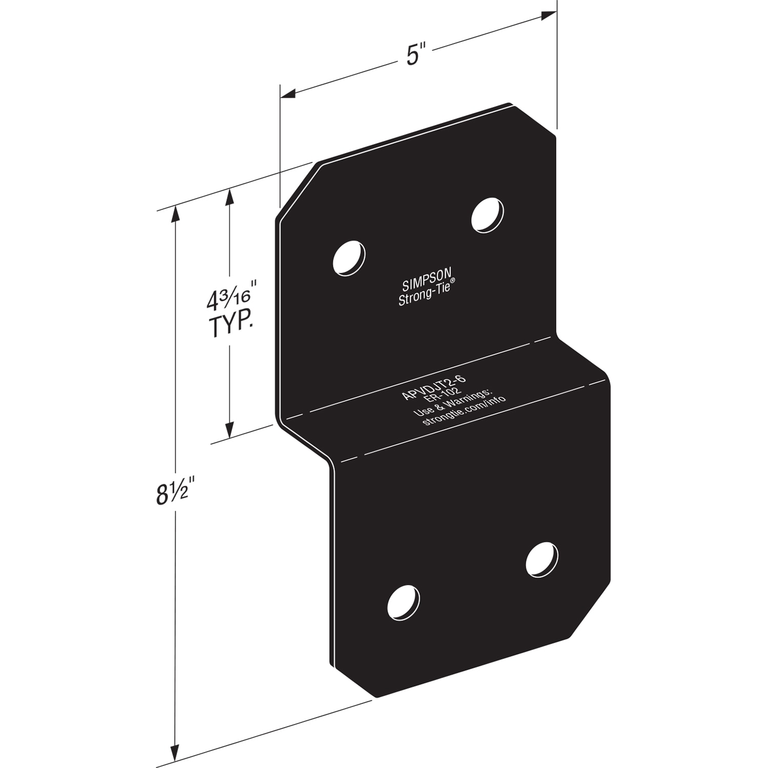 Simpson Strong-Tie APVDJT2-6 Joist-Hangers - View #4