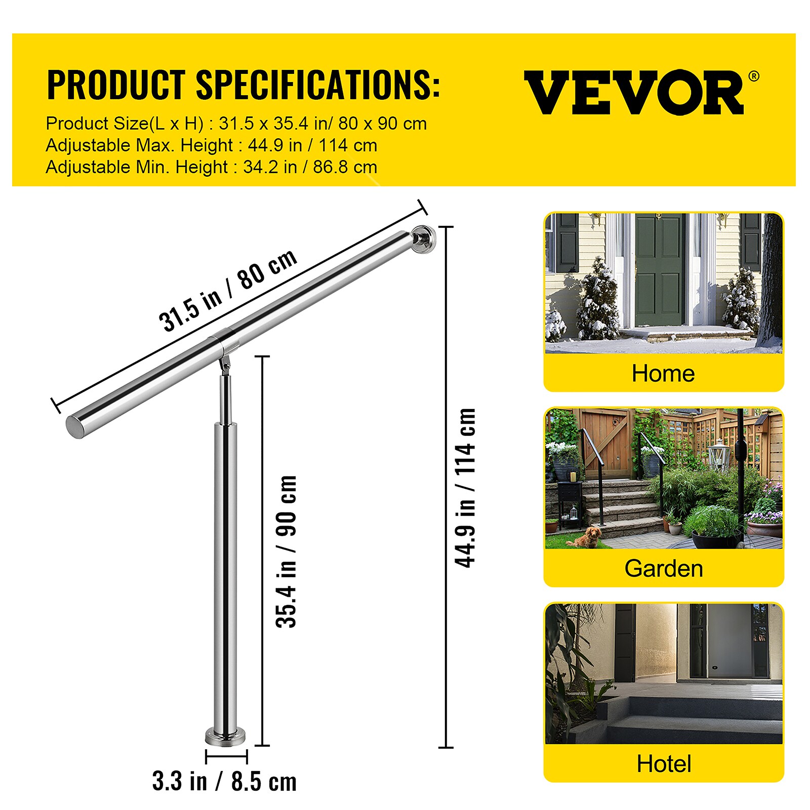 VEVOR LTFS1BBXGMLFS0001V0 Interior-Stairpart-Railing - View #8