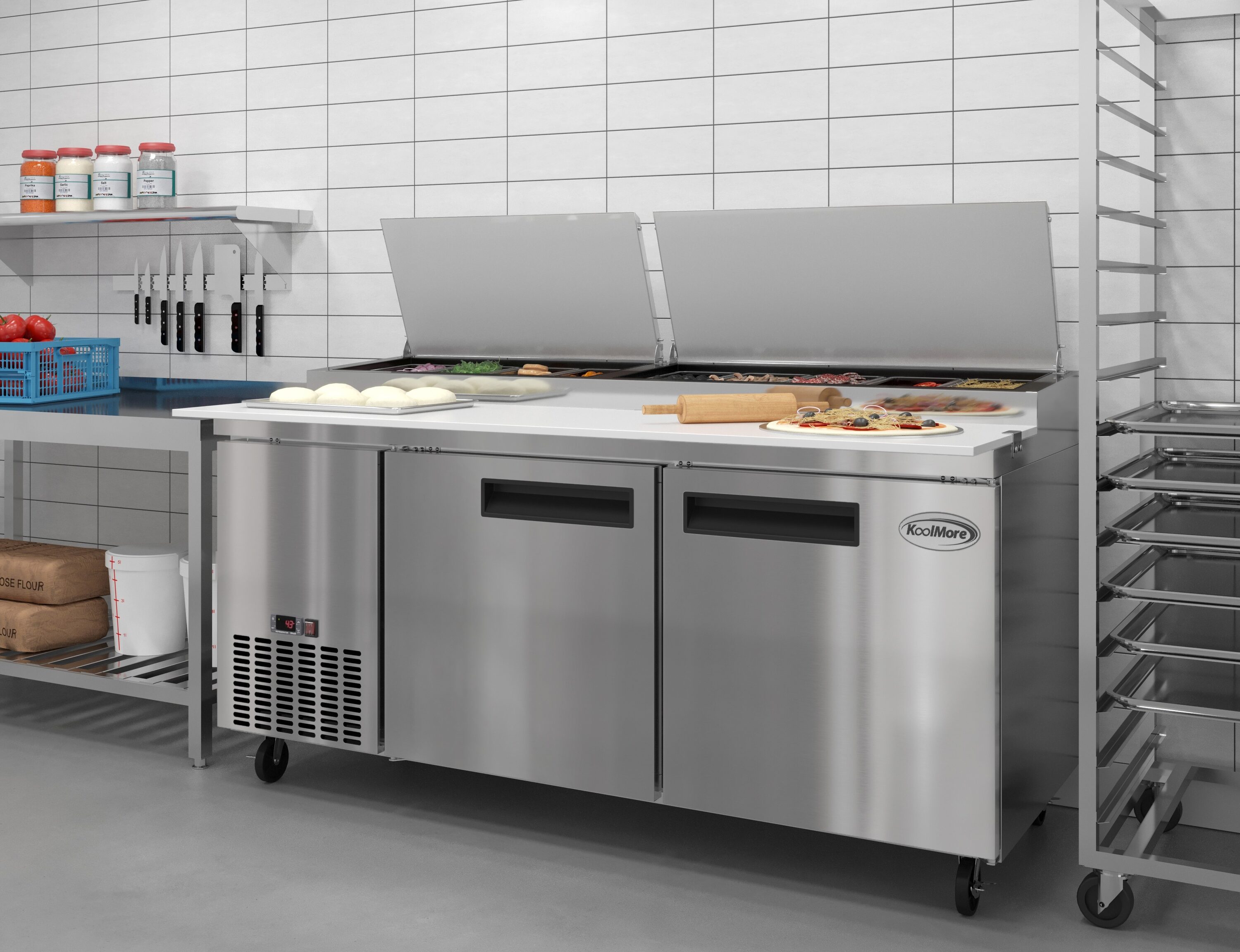 KoolMore LOW-KM-RPPSZ-5DSS Refrig-Prep-Tables - View #3