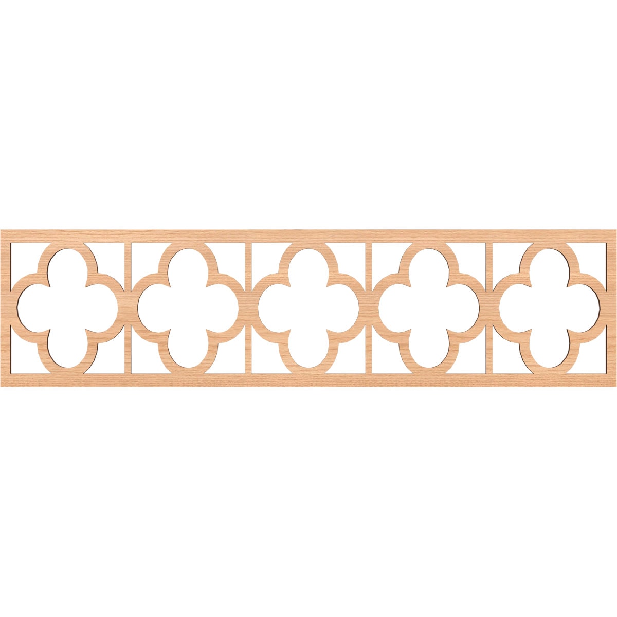 Ekena Millwork MLDA12X47WDLHI Woodall Fretwork Flat Trim 12-in x 3.92-ft Hickory Brown Unfinished 2156724 Pierced Wall Panel Moulding