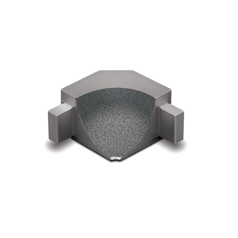 Schluter Systems I90/AHKA/TSG Dilex-AHKA 0.563-in W x 1.0-in L Pewter textured color-coated aluminum Aluminum Inside corner Tile Edge Trim