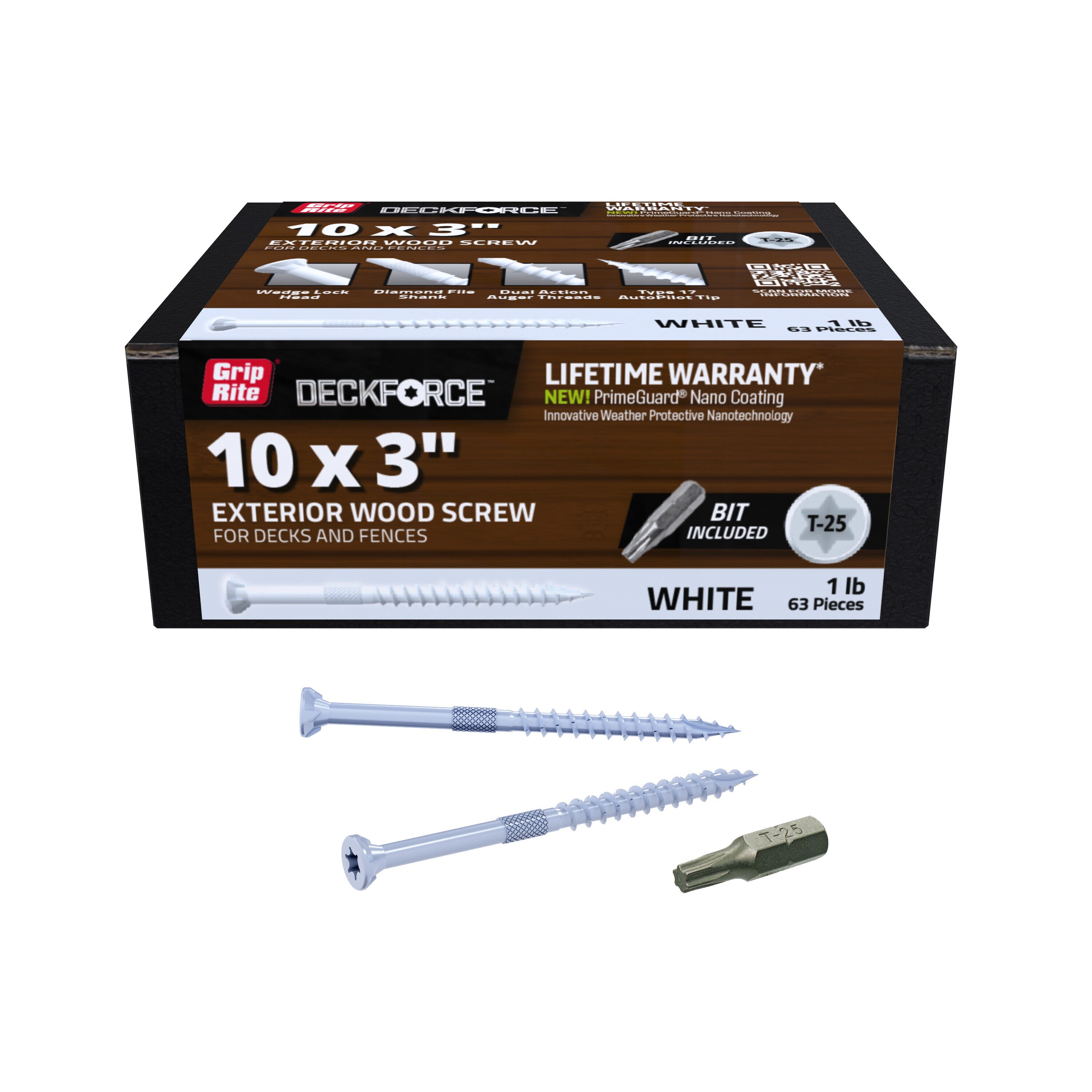 DeckForce by Grip Rite GRDF3STWH1 Deck-Screws - View #2