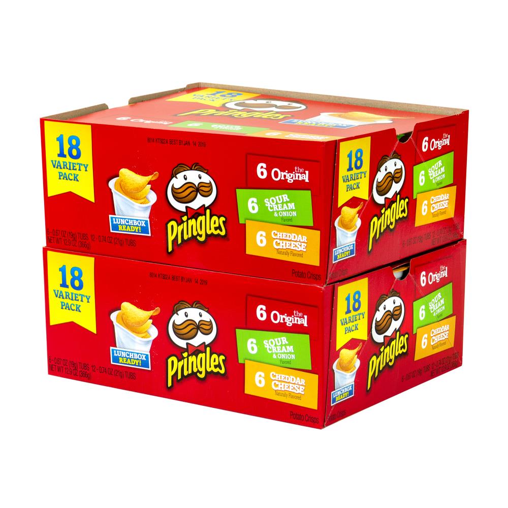 Pringles Grab & Go Potato Crisps, Variety Pack, 36 ct 