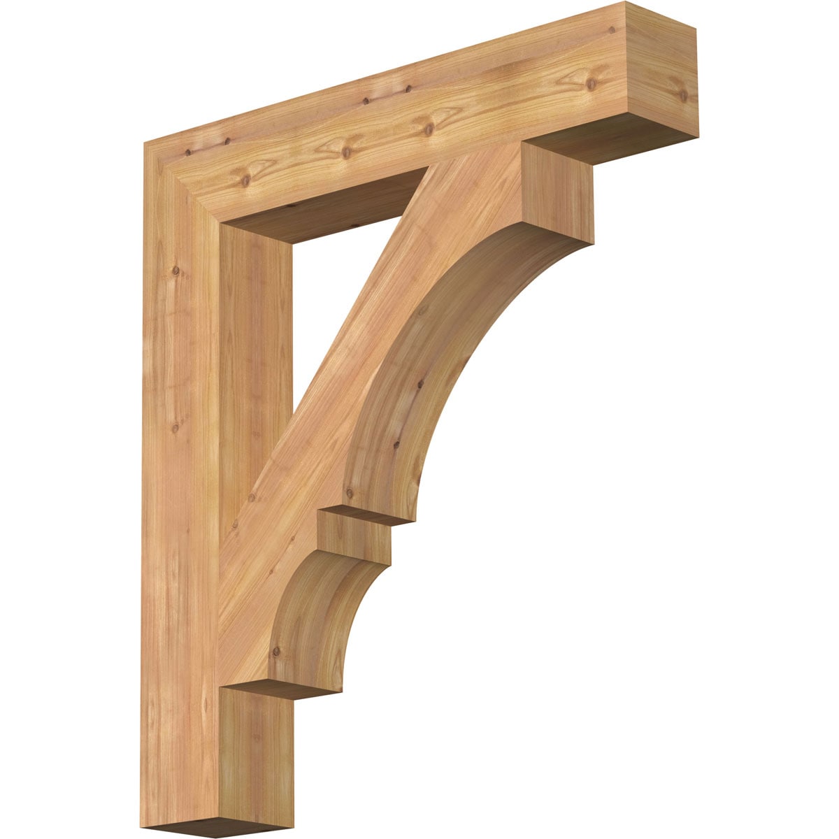 Ekena Millwork BKT06X32X36BOA05SWR Balboa block smooth 5-1/2-in x 32-in x 36-in Western red cedar Brown Wood Standard bracket