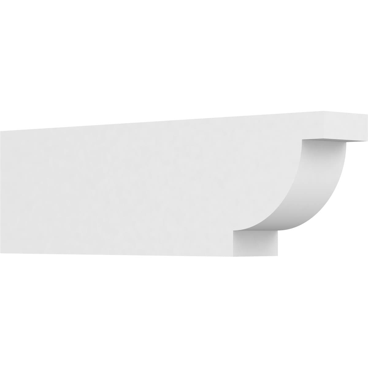 Ekena Millwork RFTP03X06X20ALP Standard Alpine 3-in X 6-in X 20-in White PVC Rafter Tail