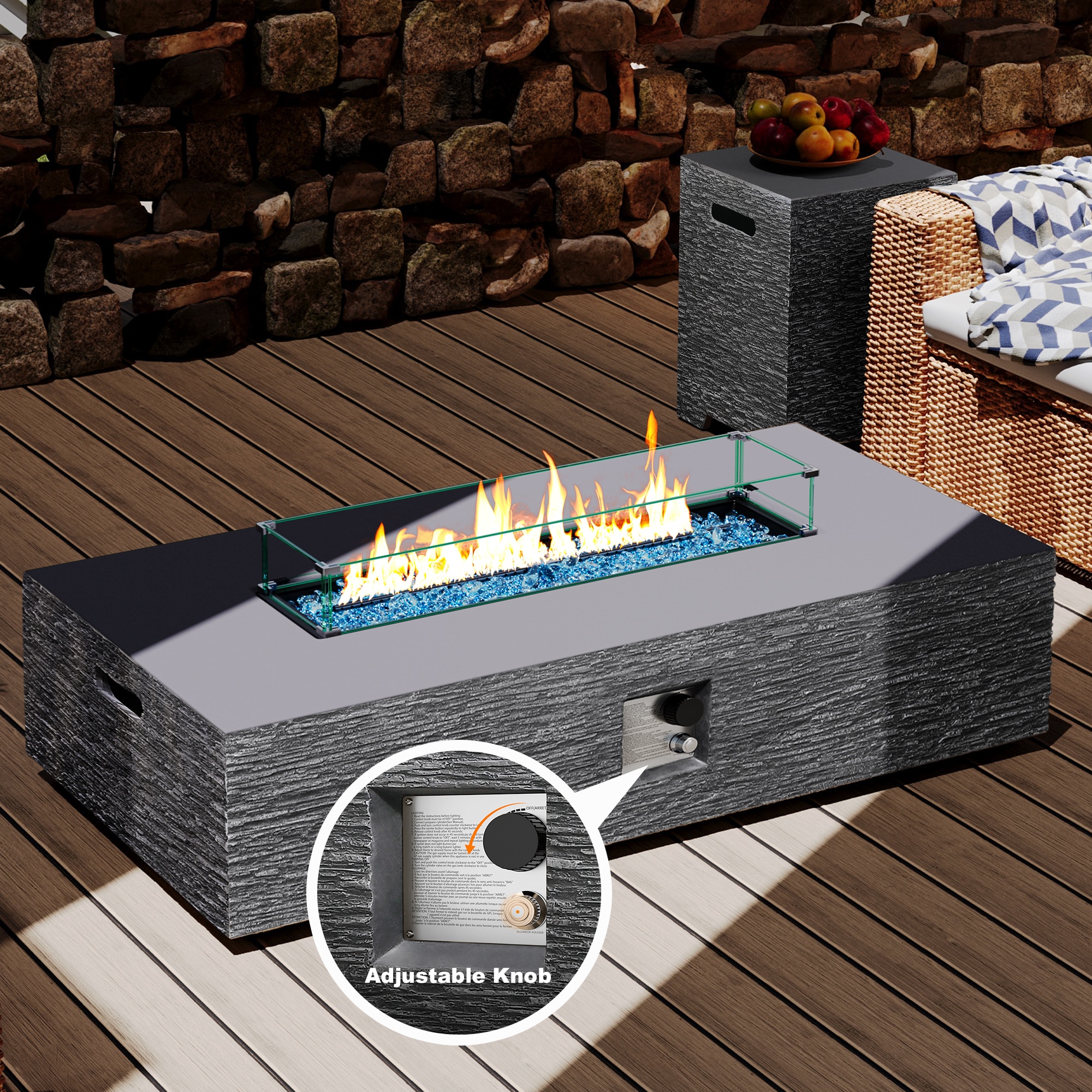 UPHA PL-2CZ-56HBE-H2-T Outdoor-Gas-Firepits - View #4