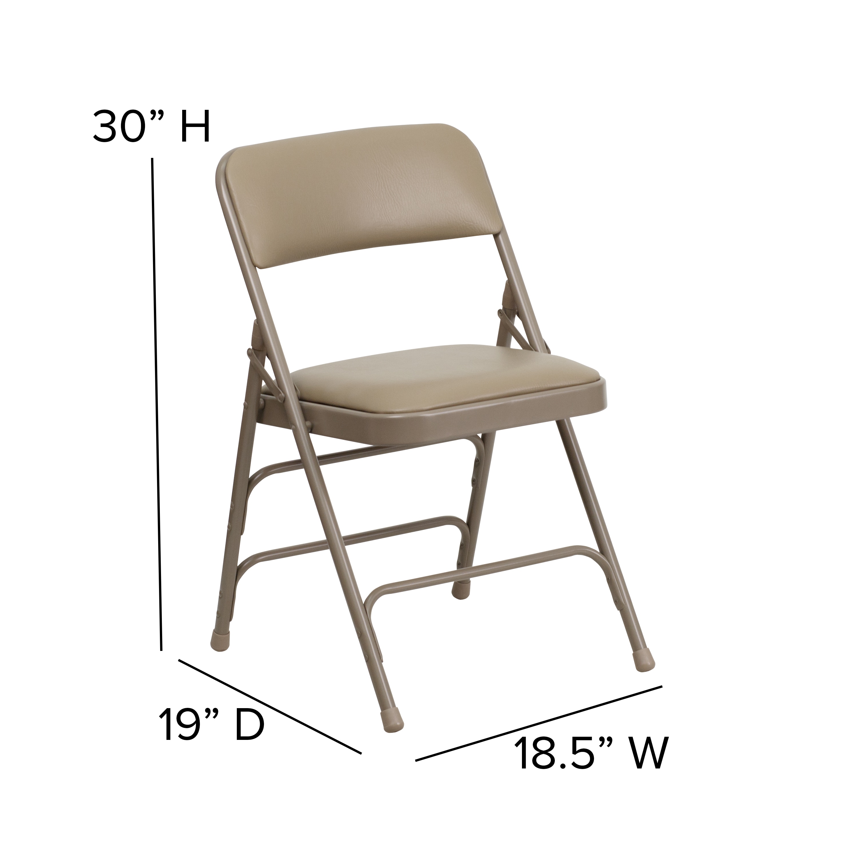 Realspace Upholstered Padded Folding Chair Tan