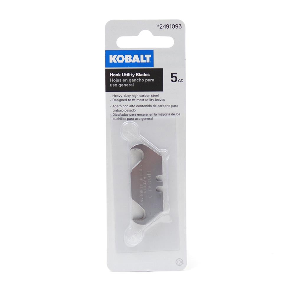 Kobalt Carbon Steel Hook Utility Razor Blade - 5 ct