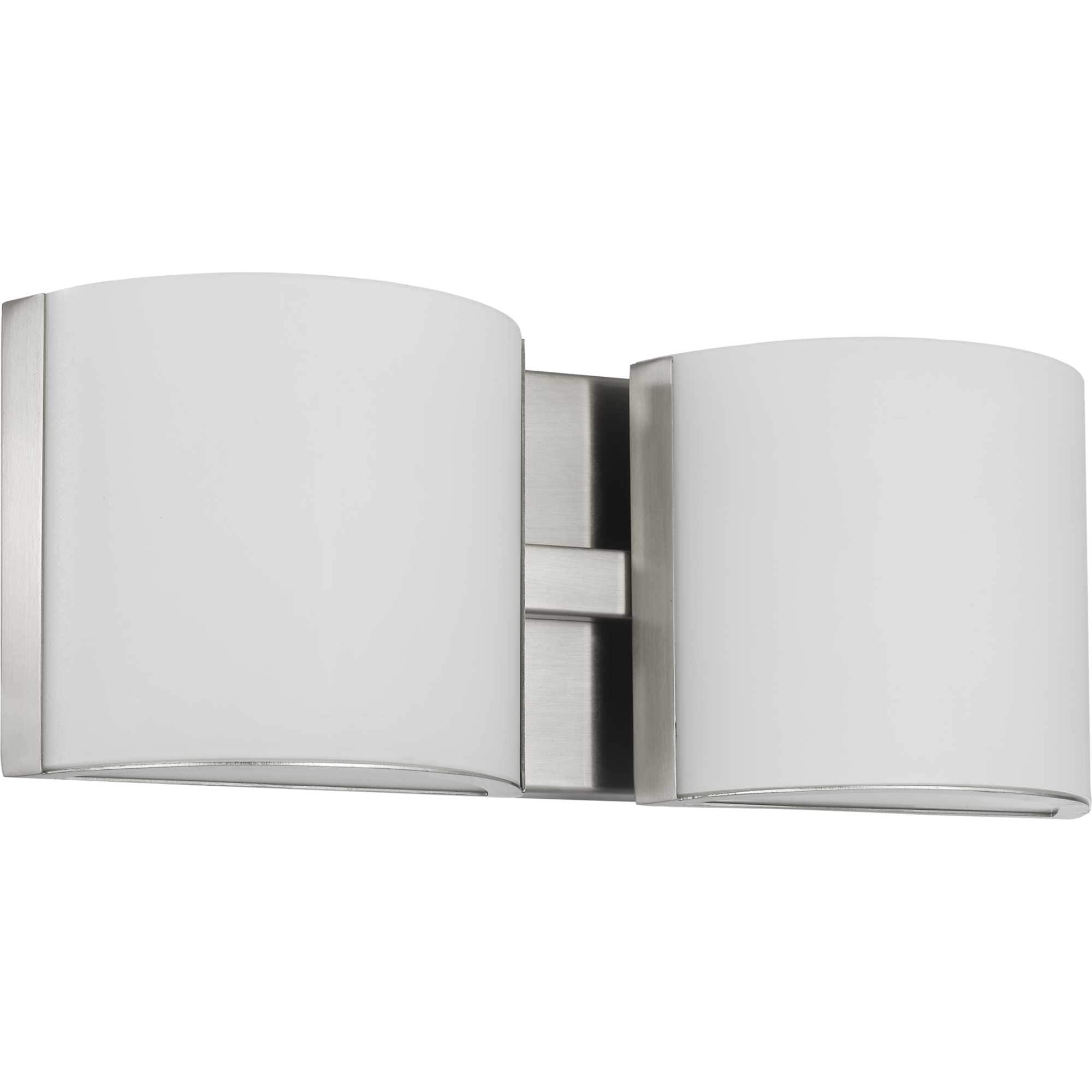 Progress Lighting P300290-009-30 Arch LED 13-in 2-Light Brushed Nickel LED Modern/Contemporary Vanity Light