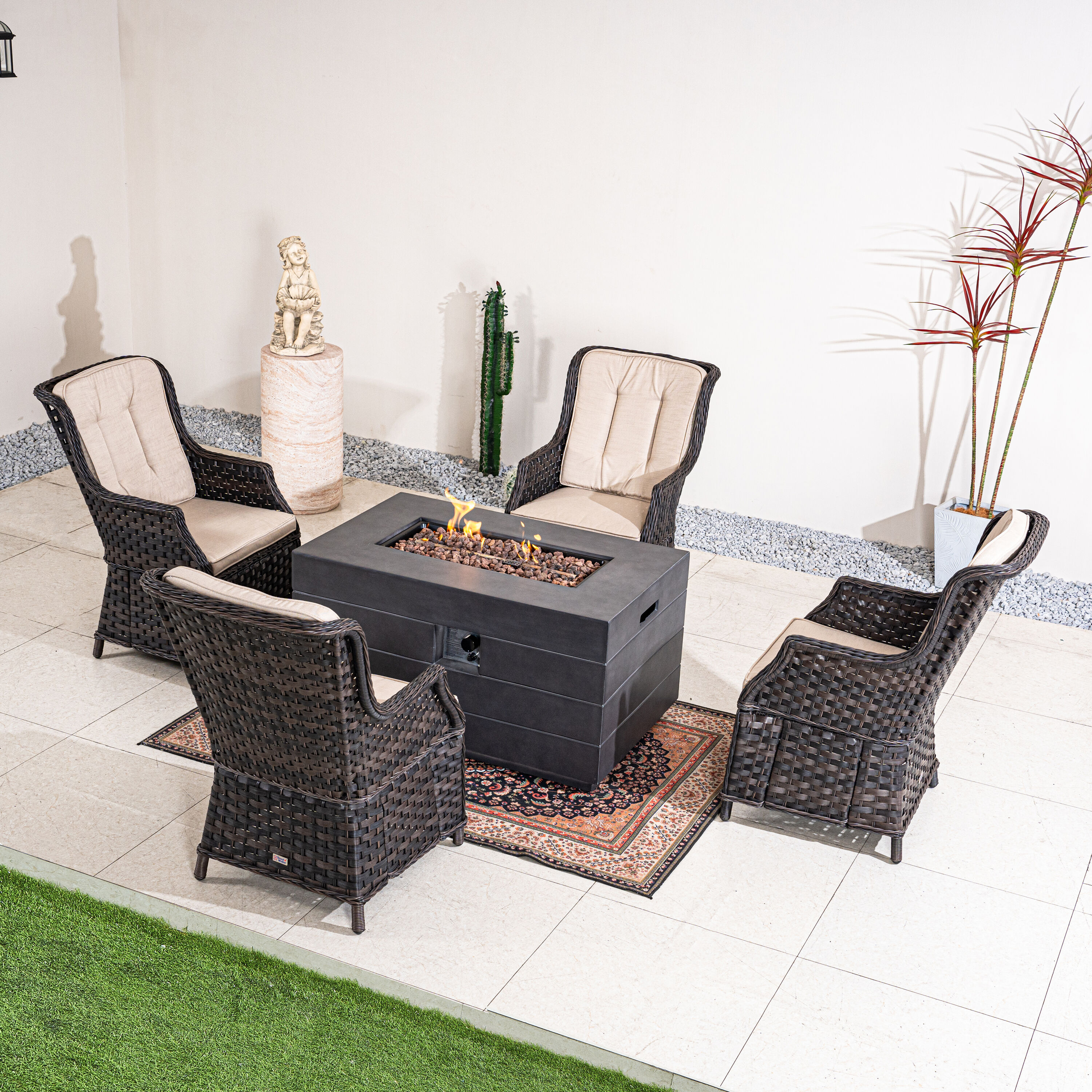 Direct Wicker DWG-2150DG010B Patio-Conversation-Sets - View #2