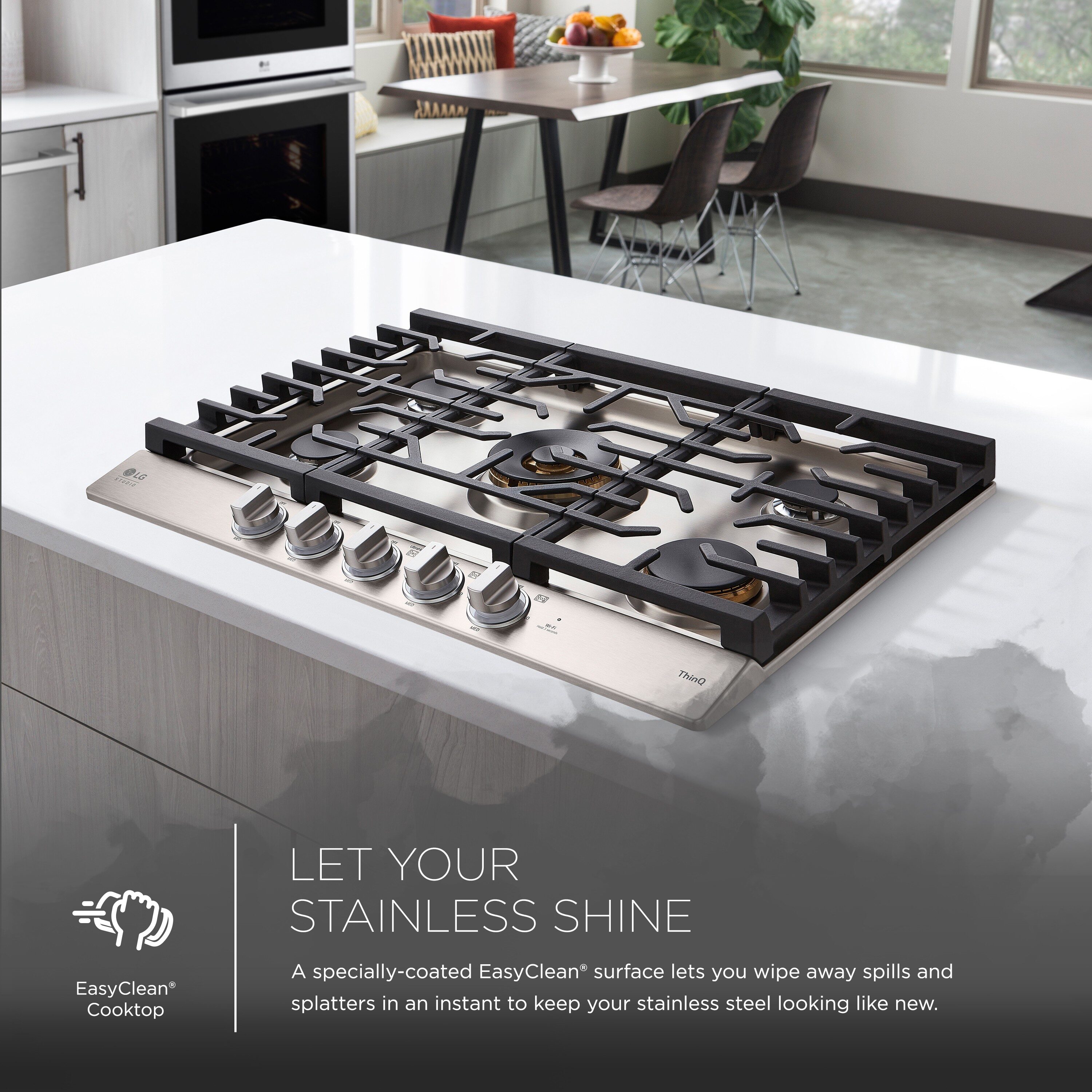 CBGS3028S by LG - LG STUDIO 30 UltraHeat™ Gas Cooktop with EasyClean®