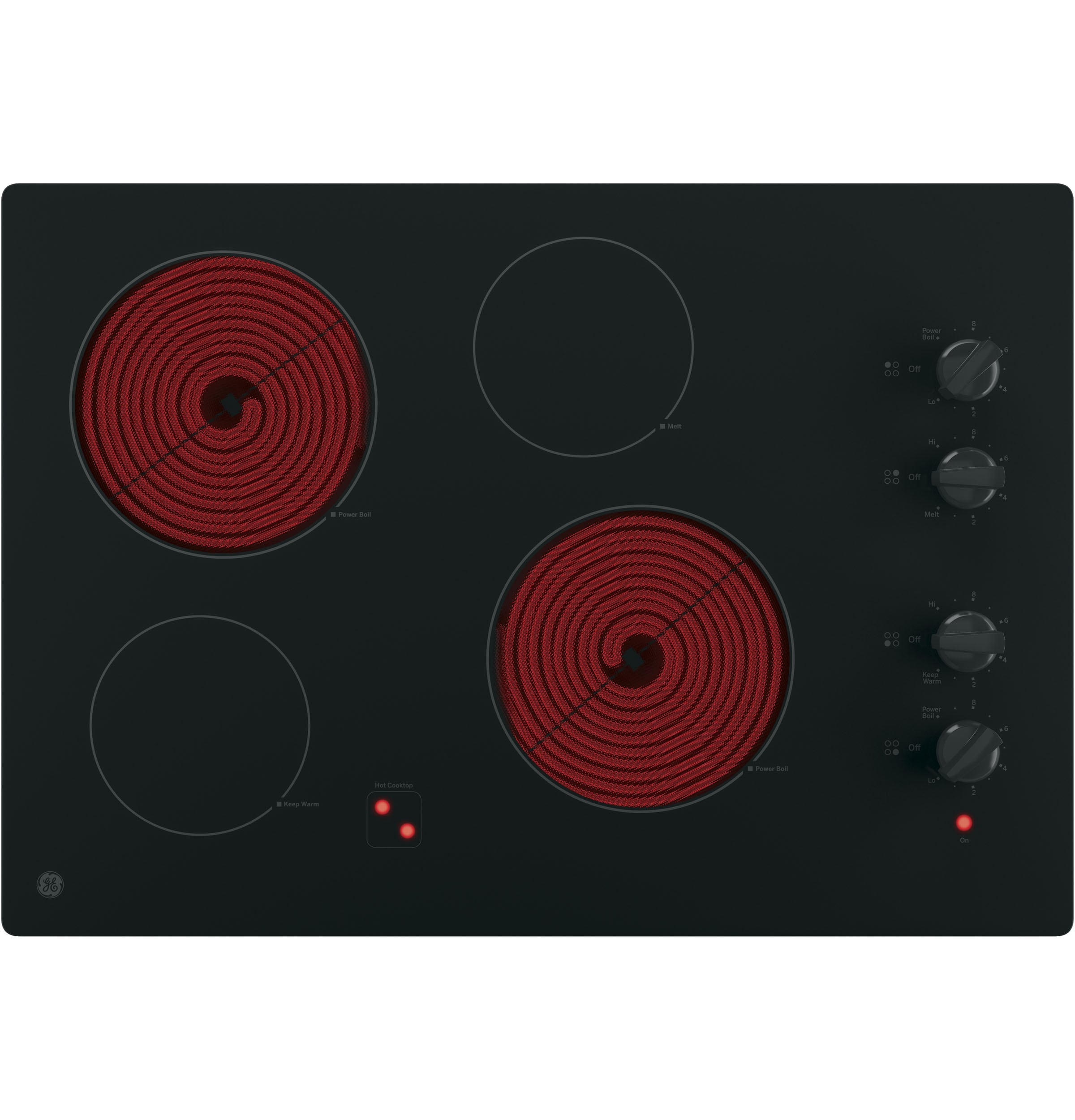 GE 21 in. Radiant Electric Cooktop in Black with 2 Elements JP3021DPBB -  The Home Depot