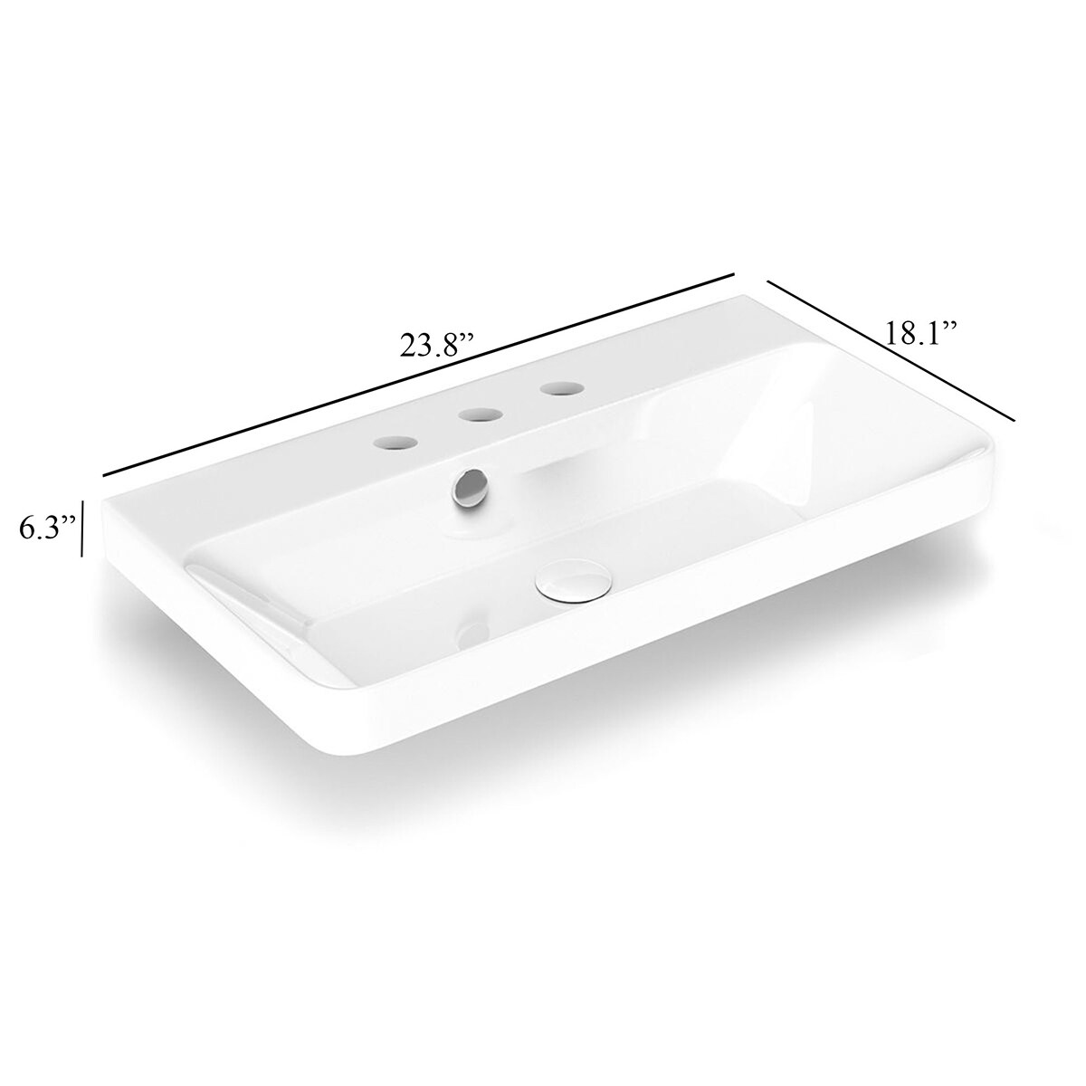 WS Bath Collections LUXURY 70.03 WG Bath-Sink - View #7