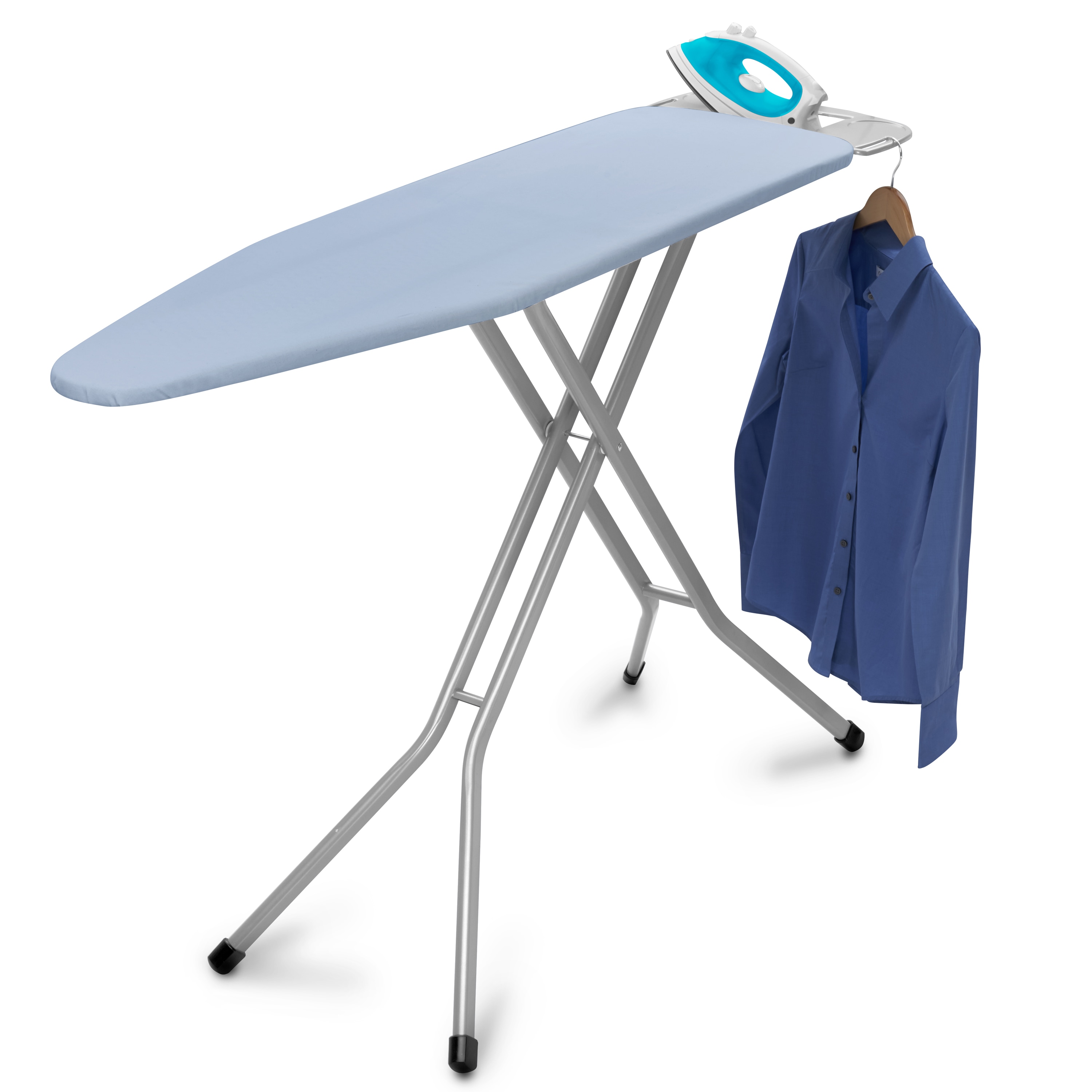 Homz Products Blue Freestanding Folding Ironing Board (54-in x 14