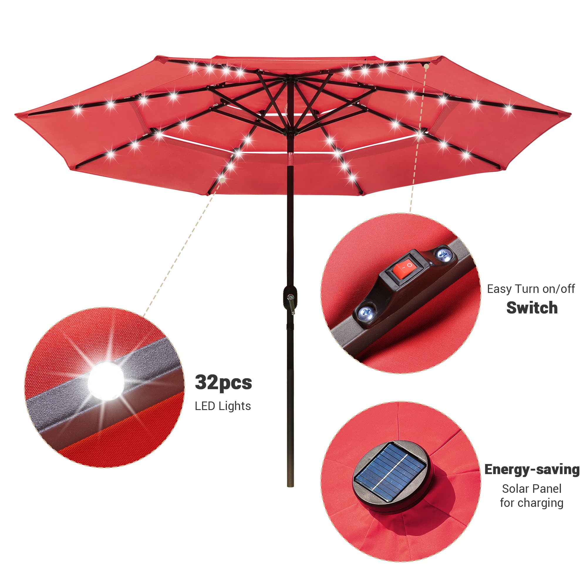 Yescom 07UMB042-3T10L-02-LO Umbrellas-2 - View #2