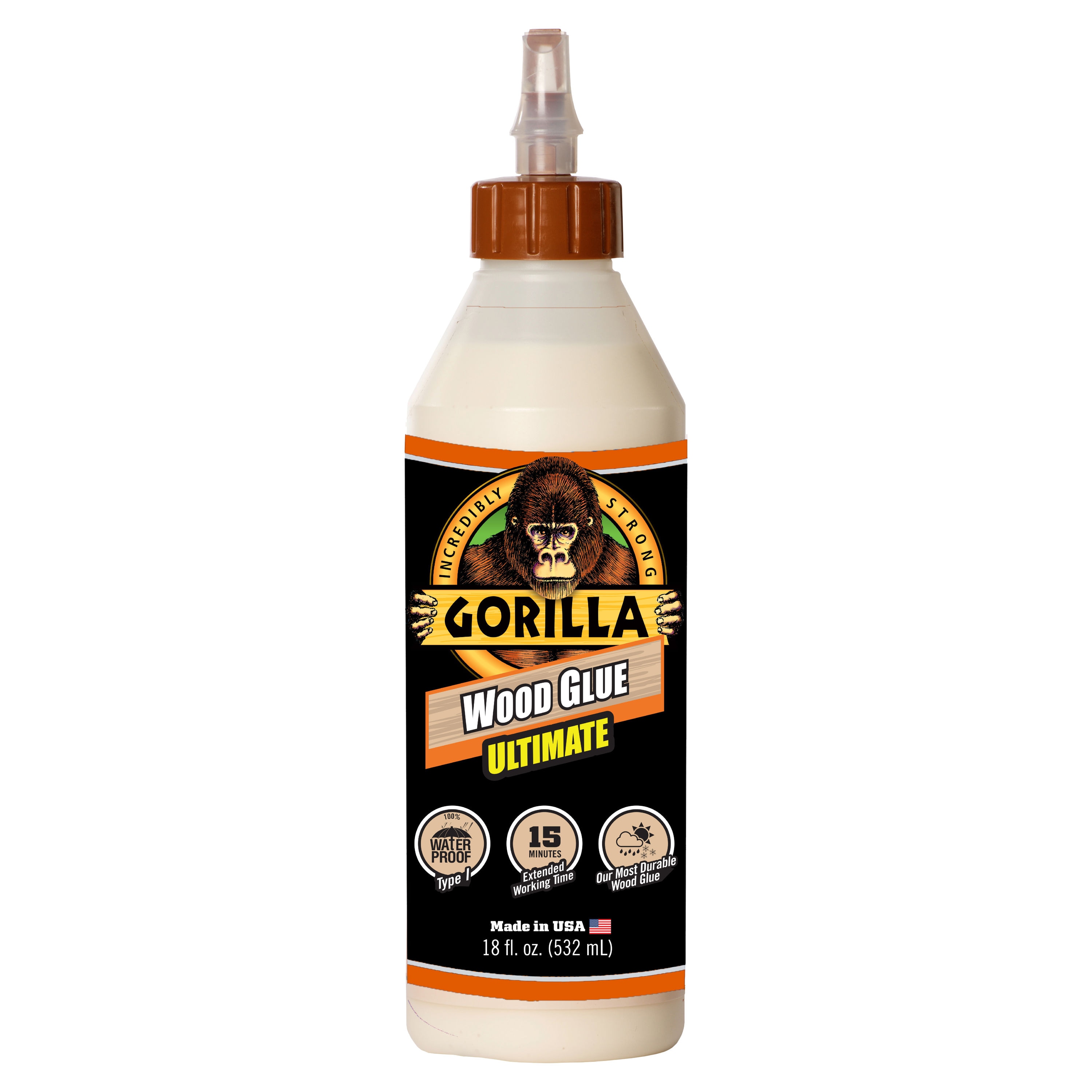 Gorilla Wood Glue, 36 Ounce Bottle, Natural Wood Color, (Pack of 1)