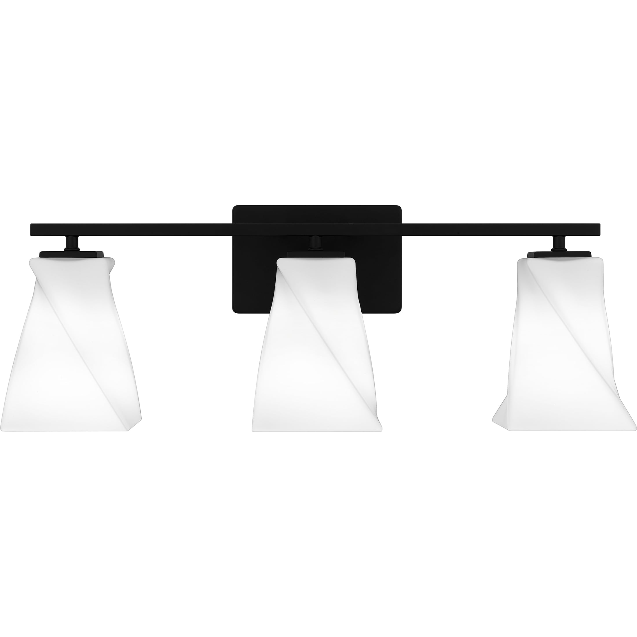 Quoizel STS8624MBK Stetson 24.5-in 3 -Light Matte Black Transitional Vanity light